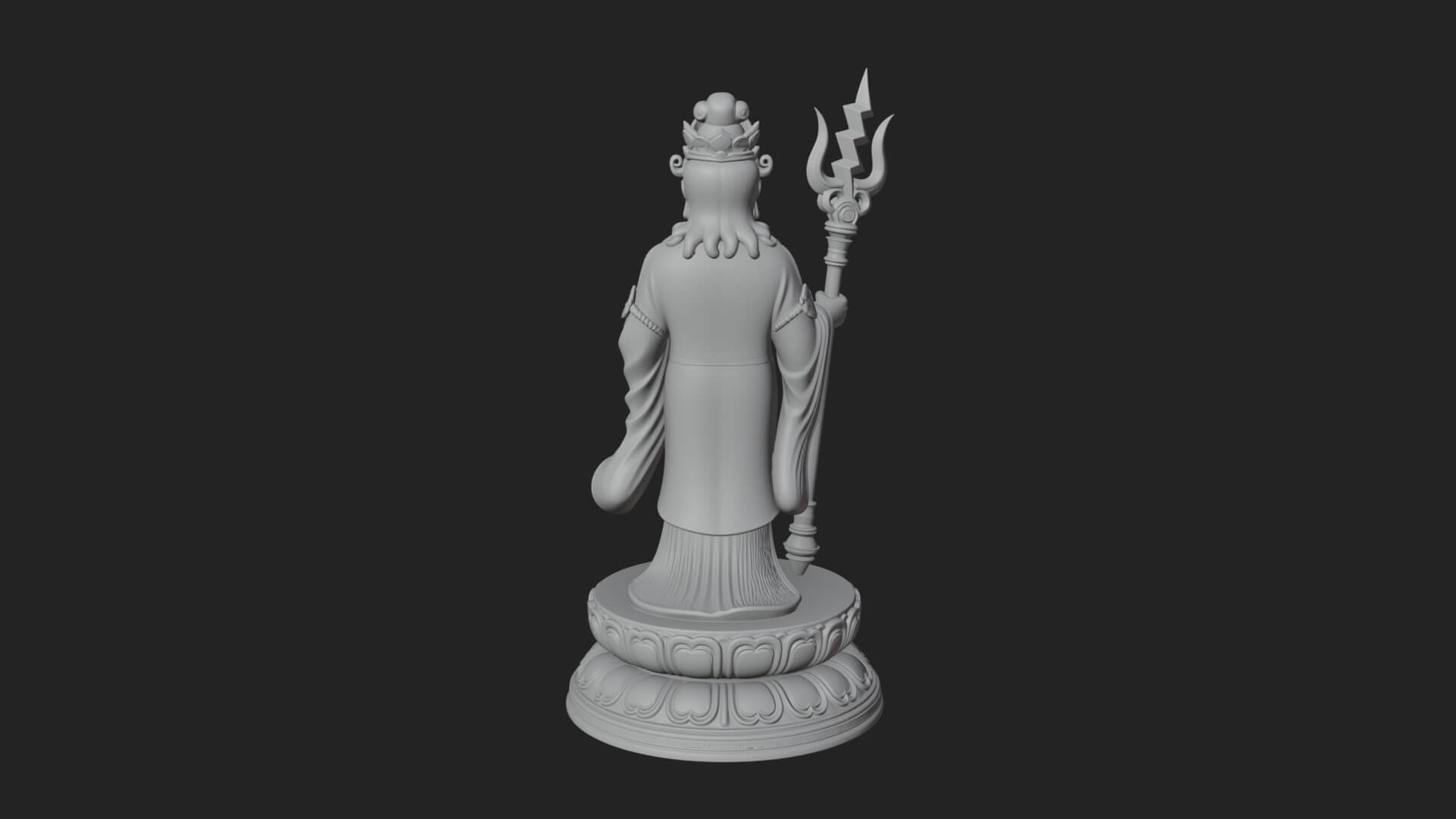 Standing Bodhisattva Statue Design 5 3D Print Model 3D Model