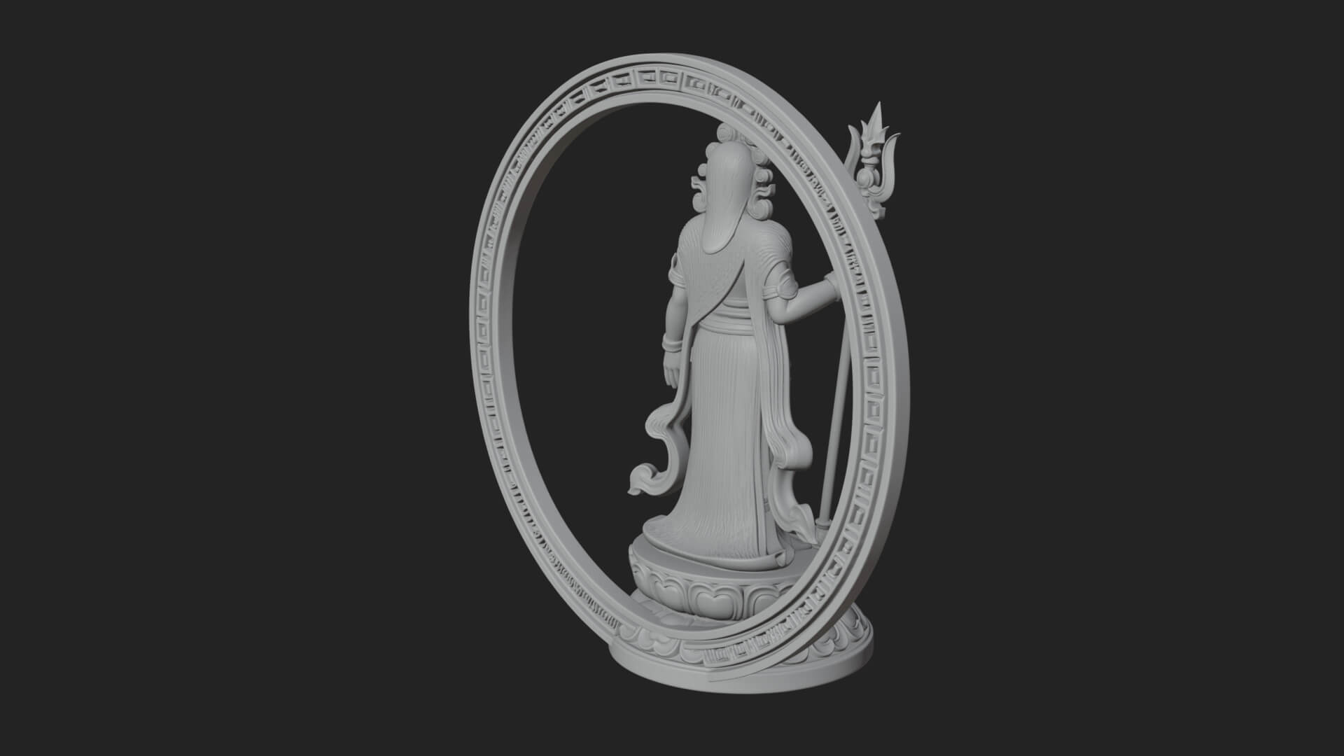 Standing Bodhisattva Statue Design 6 3D Print Model 3D Model