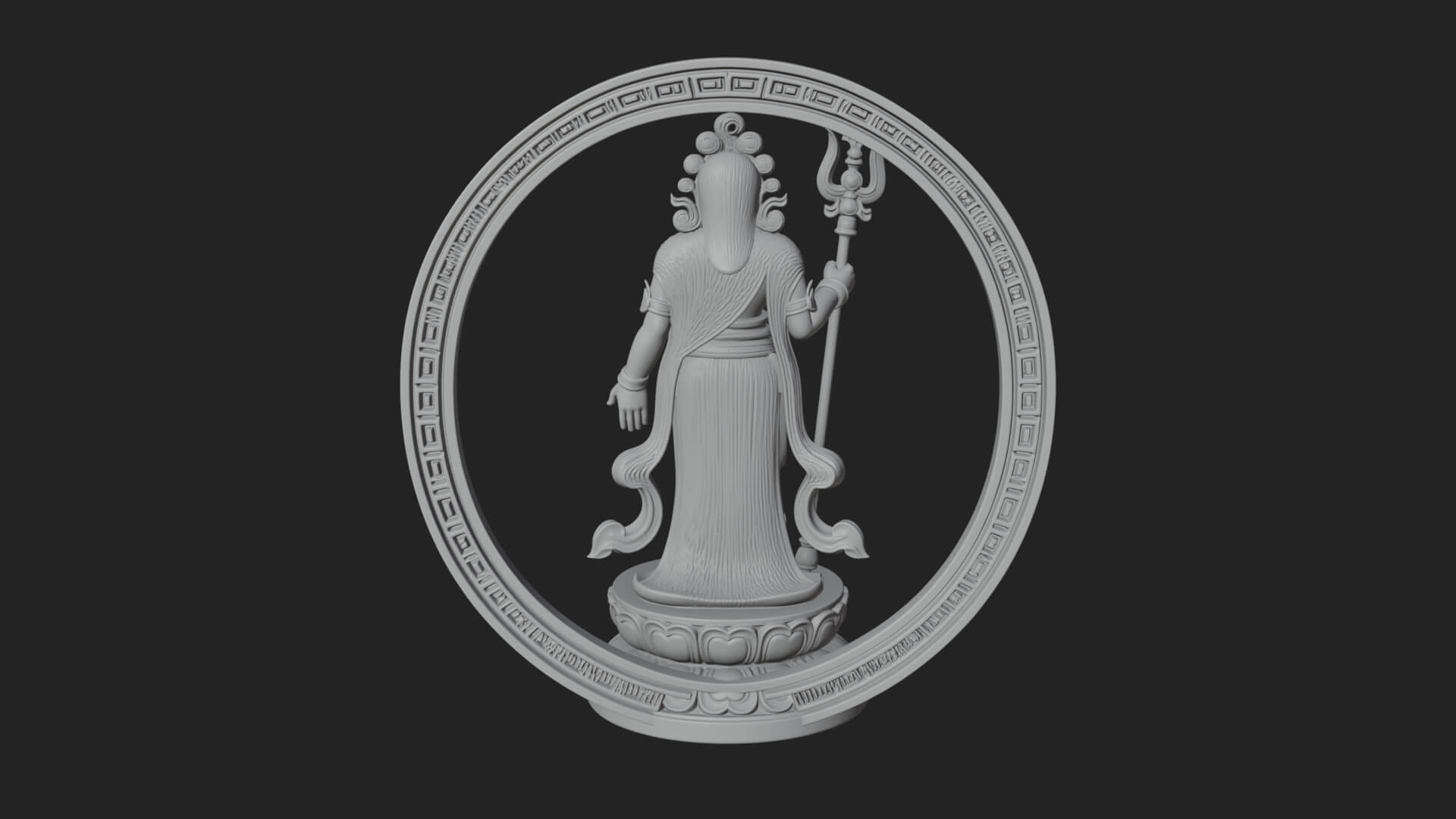 Standing Bodhisattva Statue Design 6 3D Print Model 3D Model