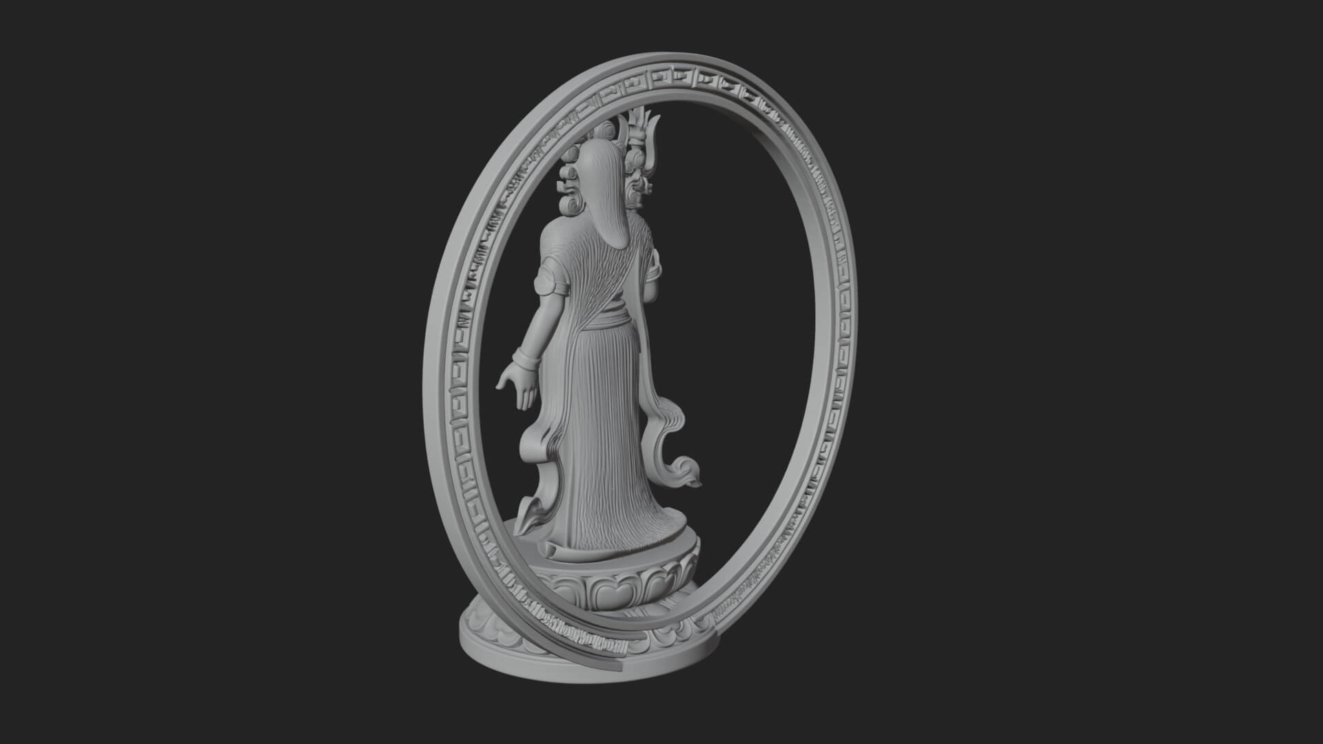 Standing Bodhisattva Statue Design 6 3D Print Model 3D Model
