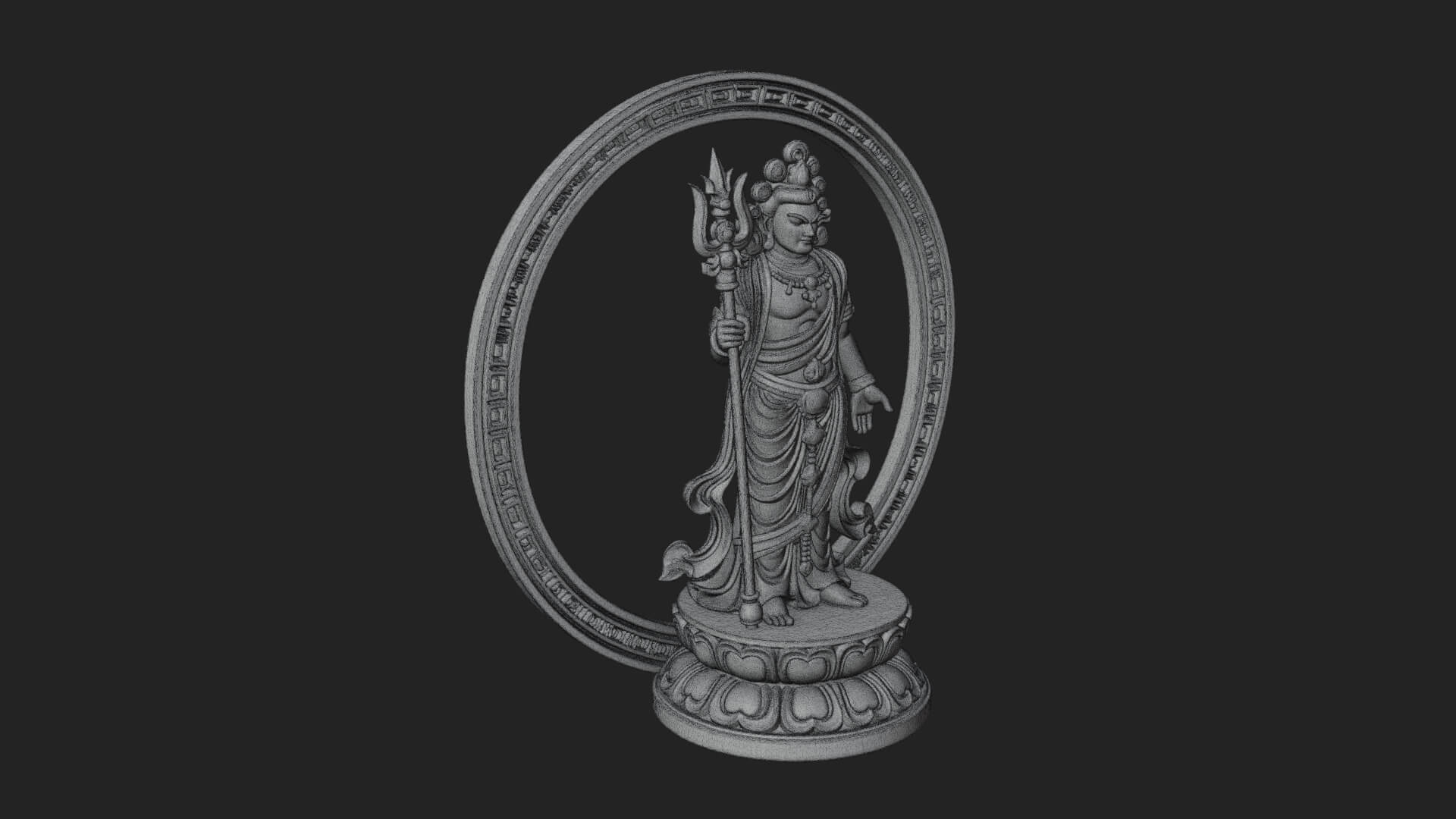 Standing Bodhisattva Statue Design 6 3D Print Model 3D Model