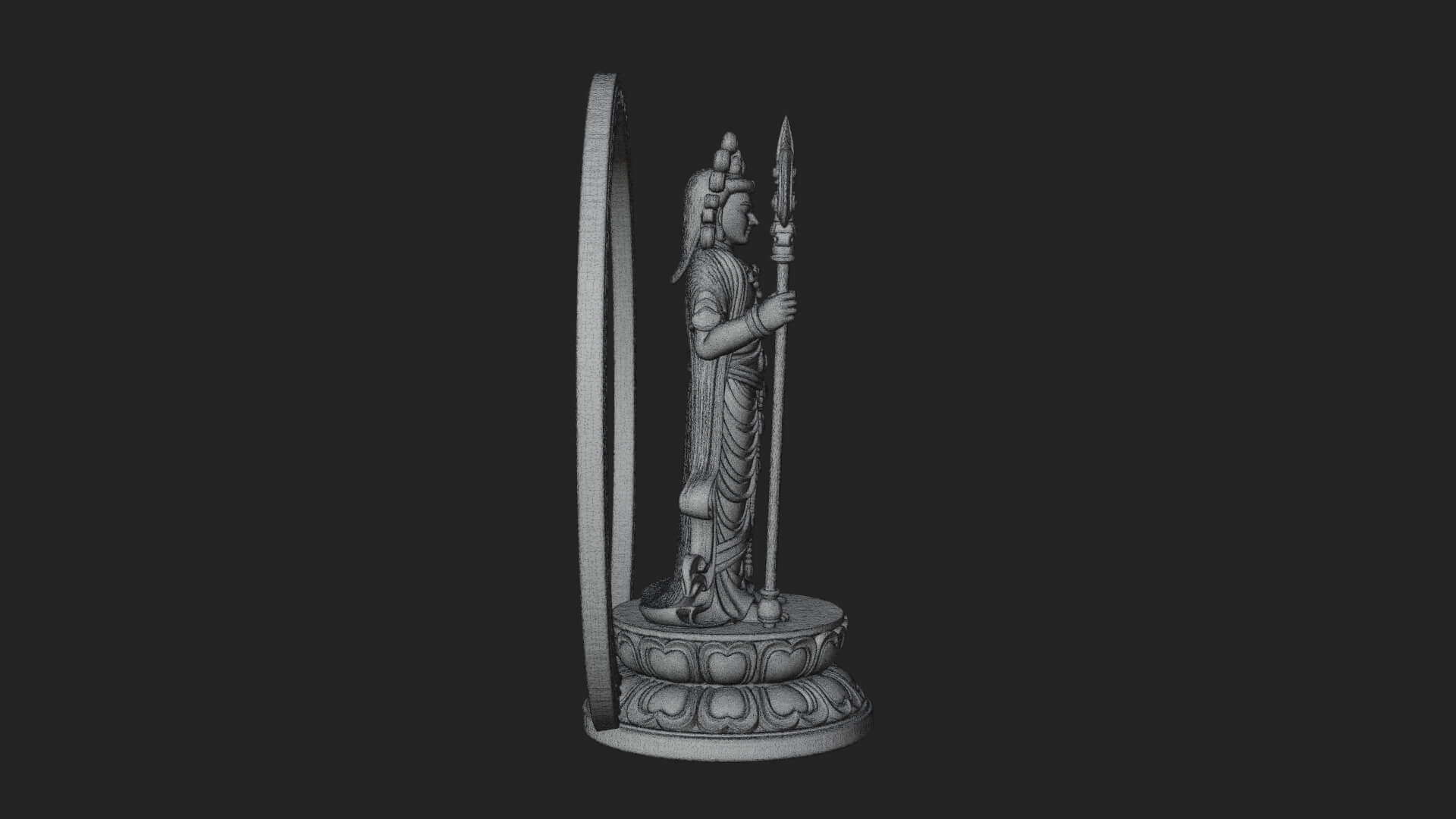 Standing Bodhisattva Statue Design 6 3D Print Model 3D Model