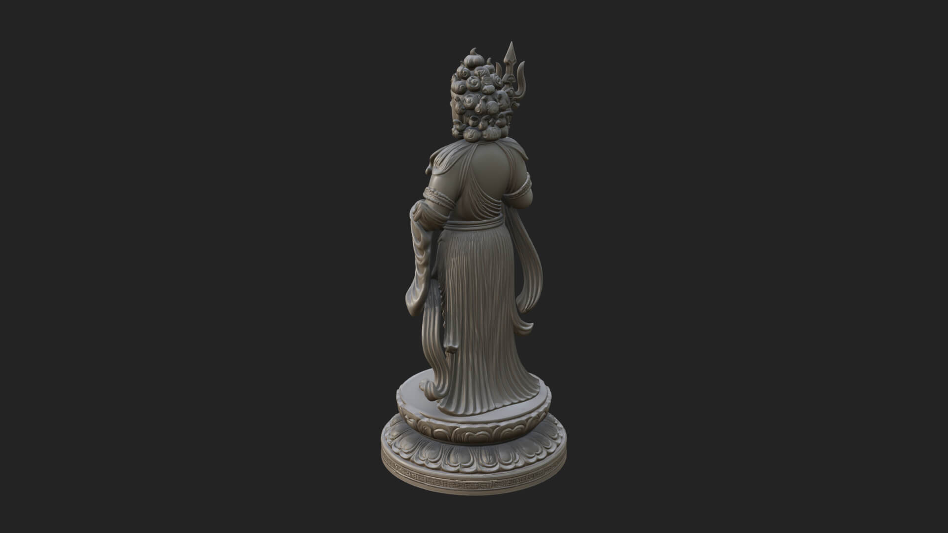 Standing Bodhisattva Statue Design 7 3D Print Model 3D Model