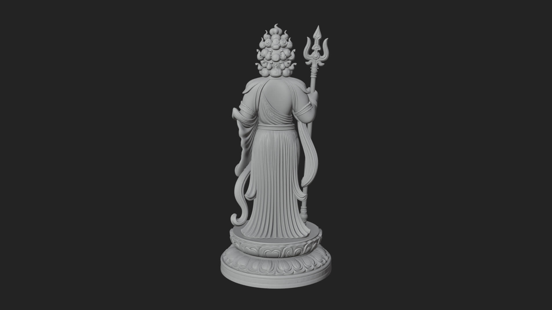 Standing Bodhisattva Statue Design 7 3D Print Model 3D Model