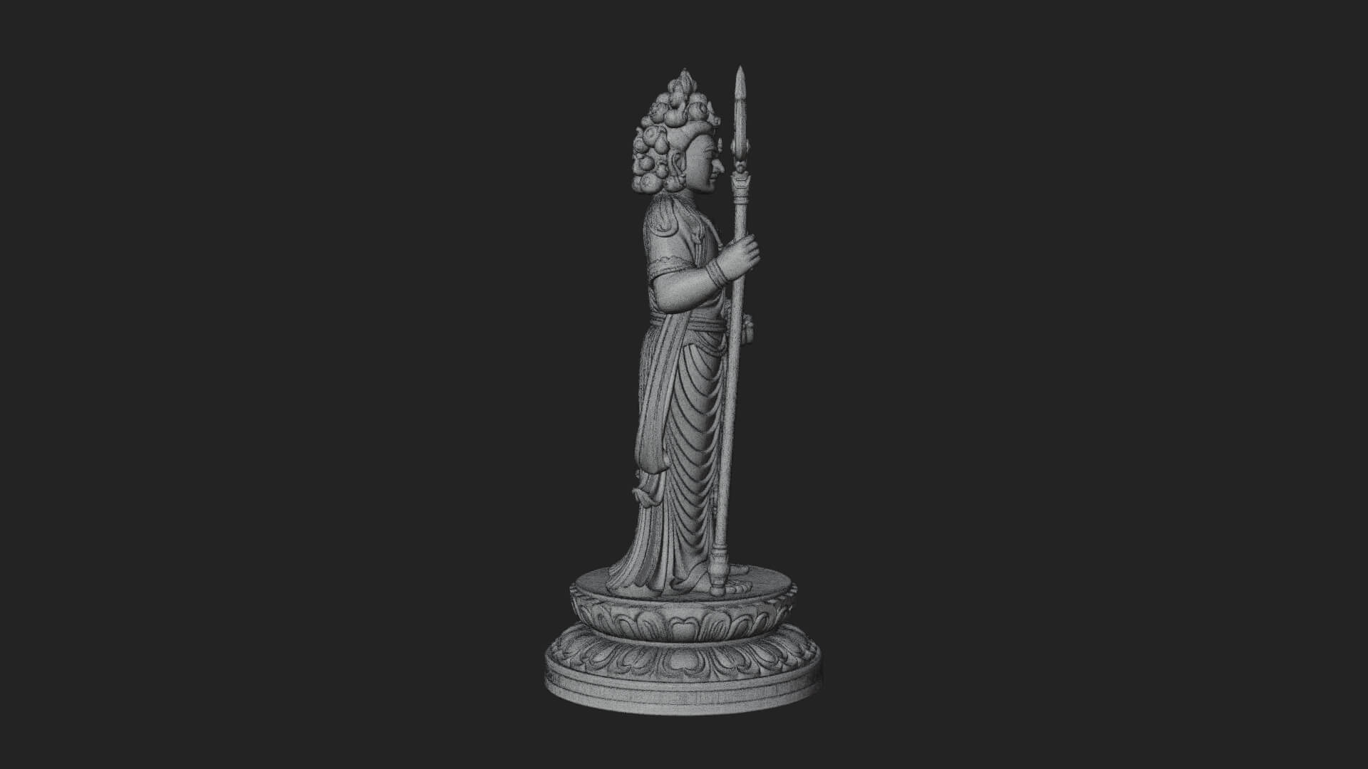 Standing Bodhisattva Statue Design 7 3D Print Model 3D Model