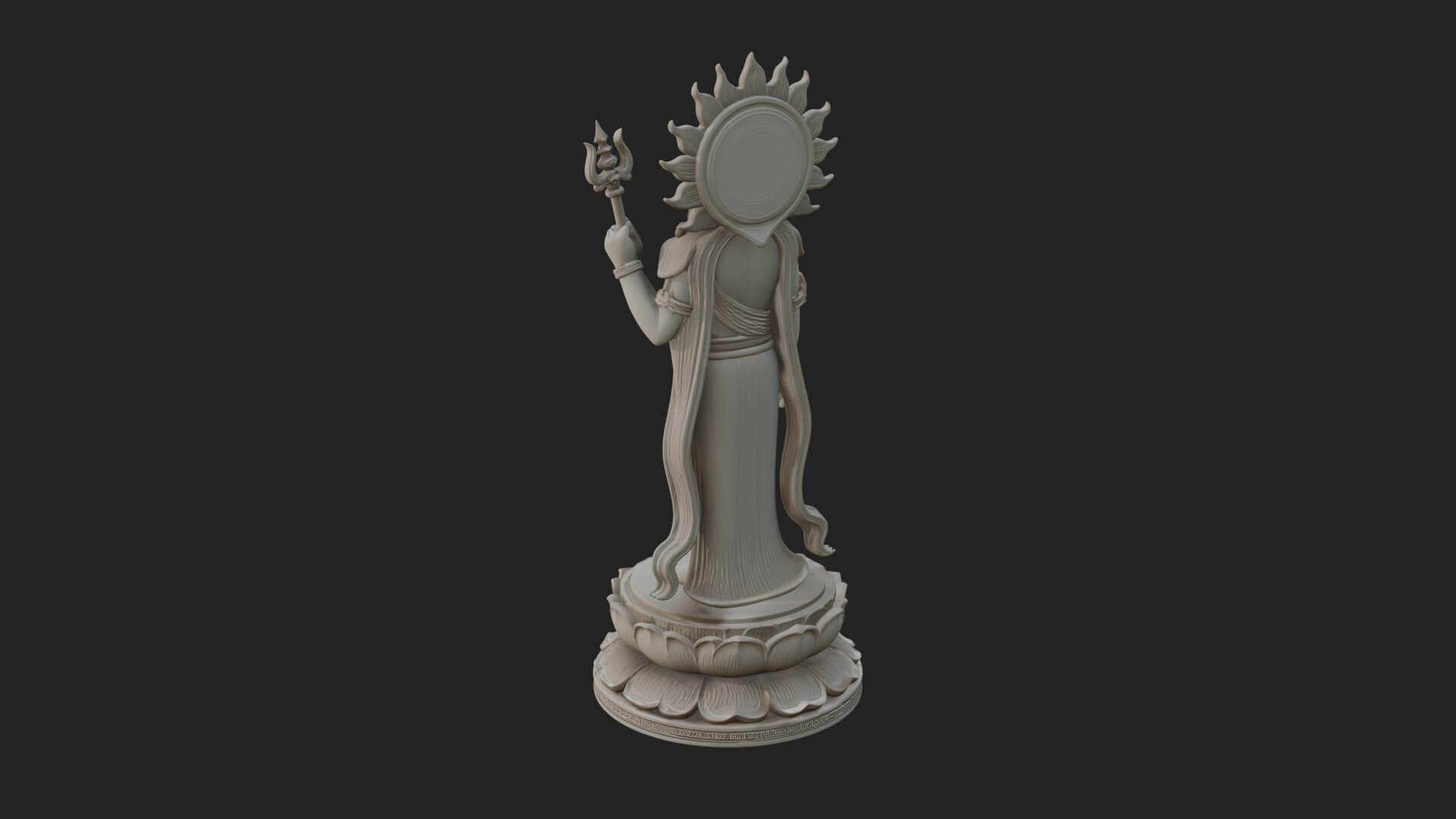 Standing Bodhisattva Statue Design 8 3D Print Model 3D Model