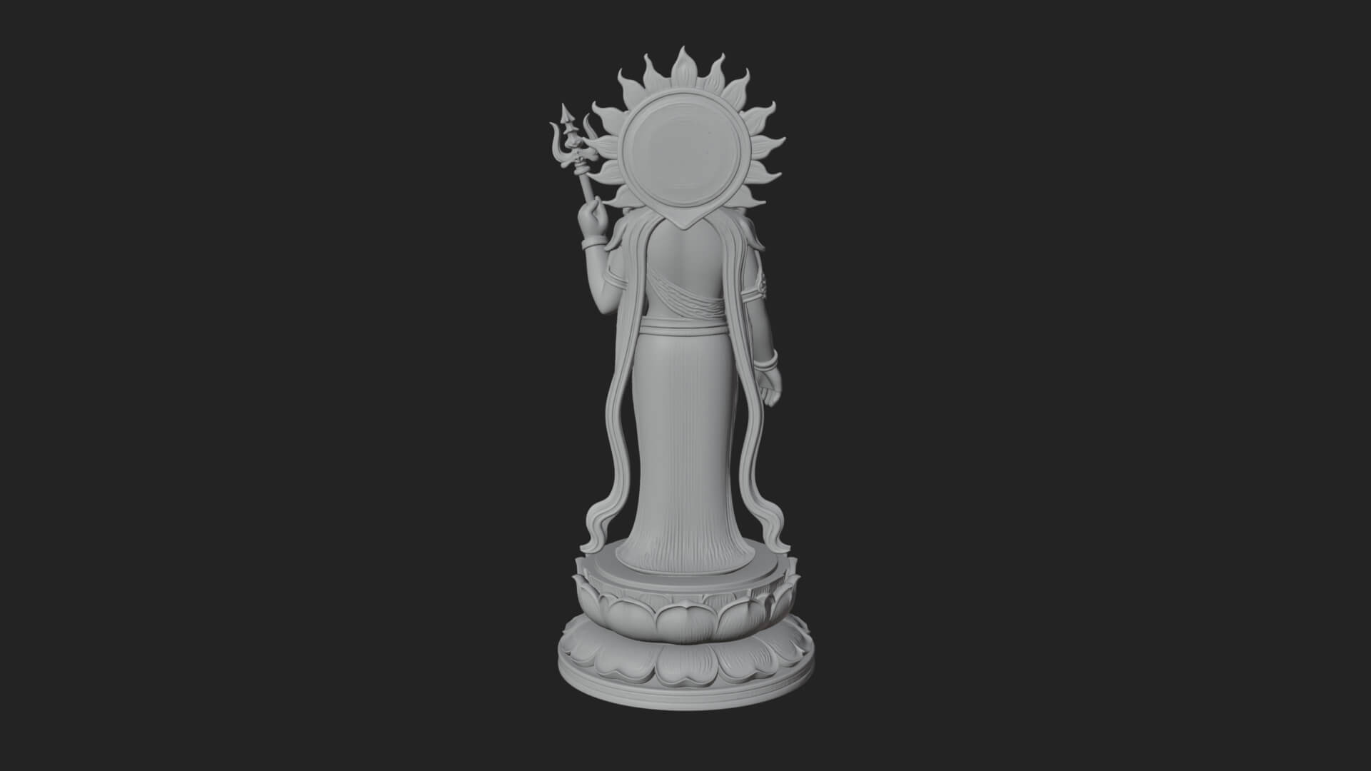 Standing Bodhisattva Statue Design 8 3D Print Model 3D Model