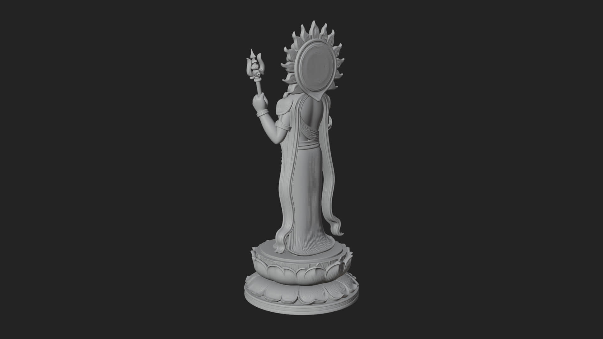 Standing Bodhisattva Statue Design 8 3D Print Model 3D Model