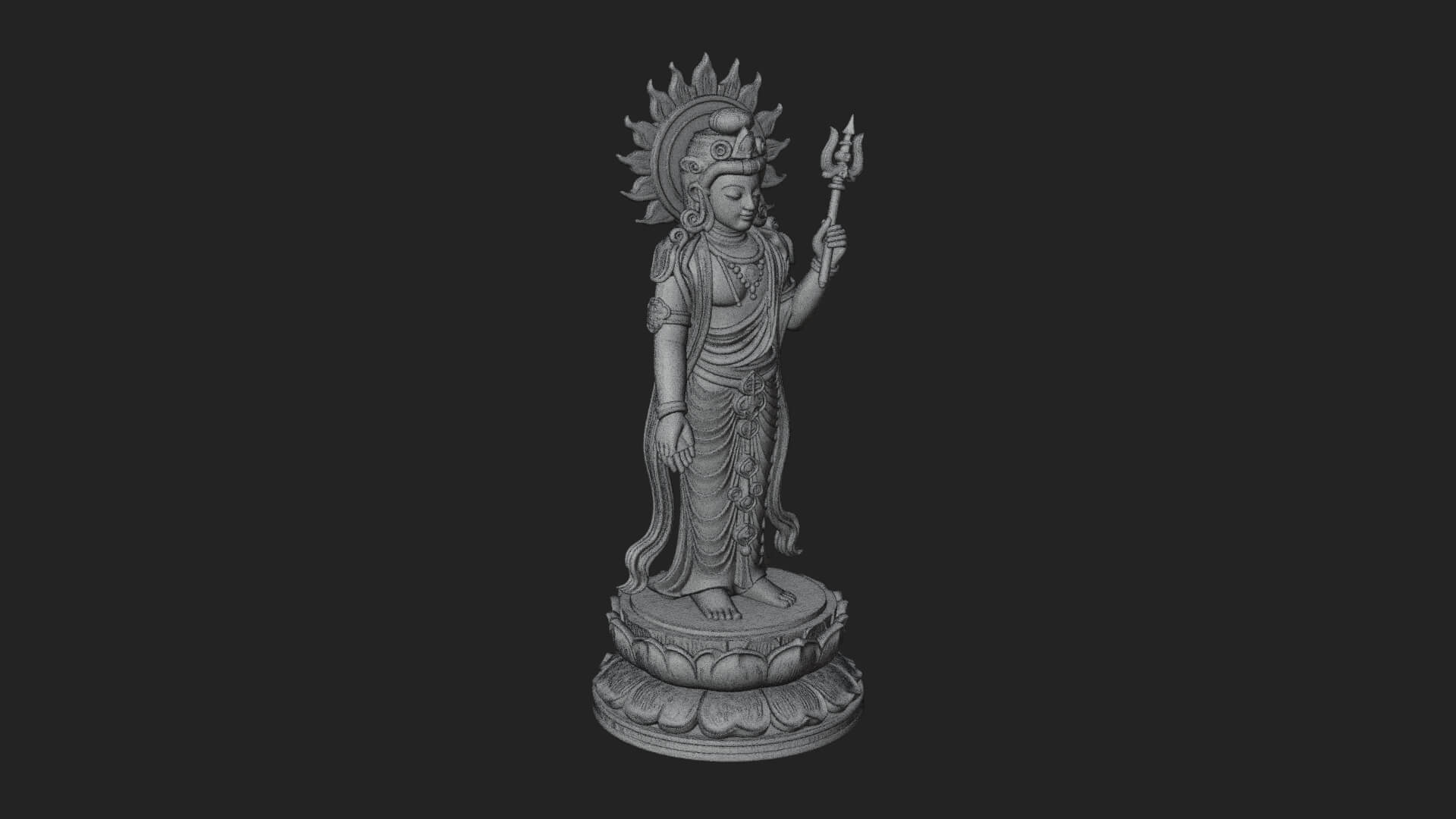 Standing Bodhisattva Statue Design 8 3D Print Model 3D Model