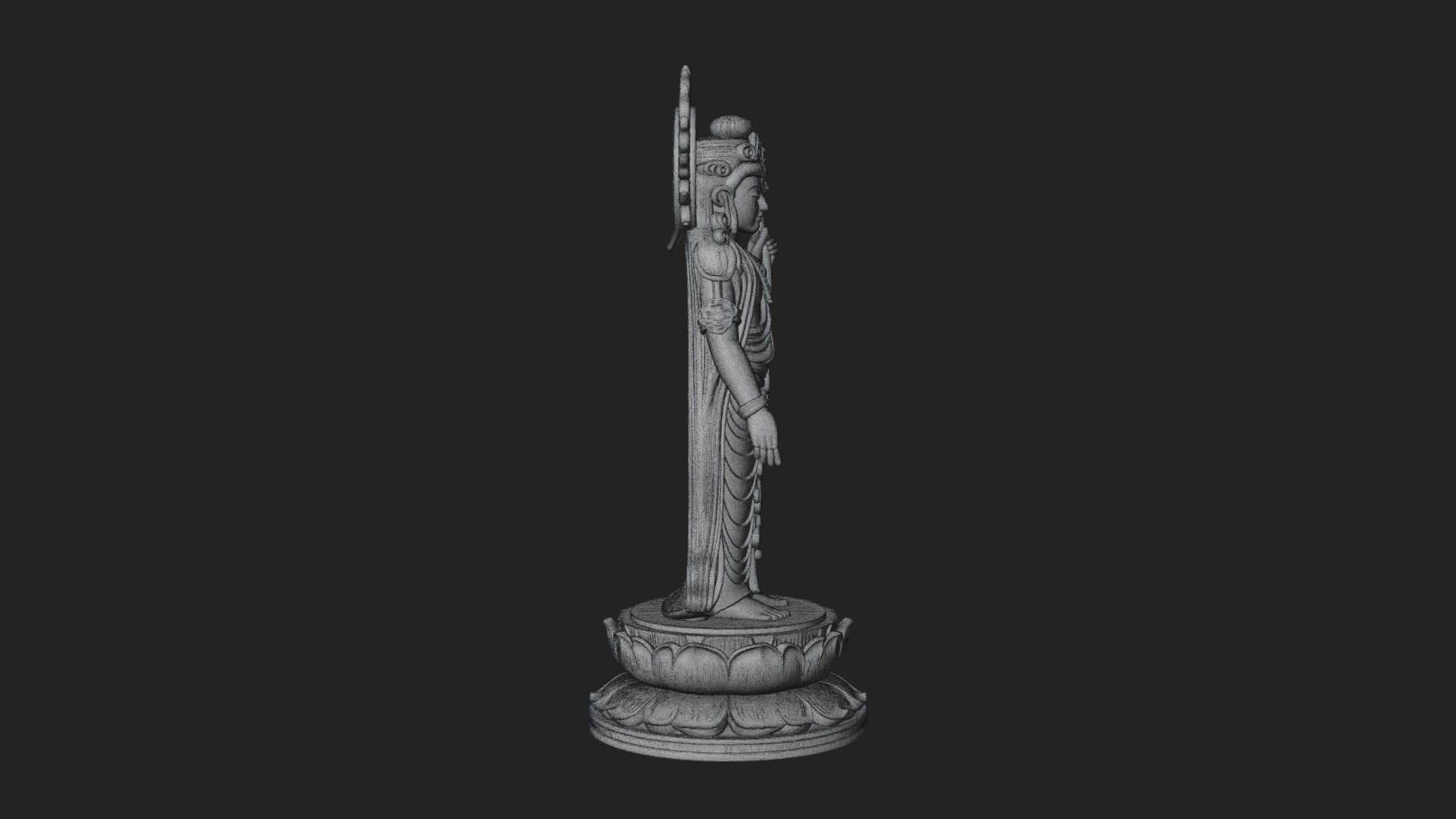 Standing Bodhisattva Statue Design 8 3D Print Model 3D Model