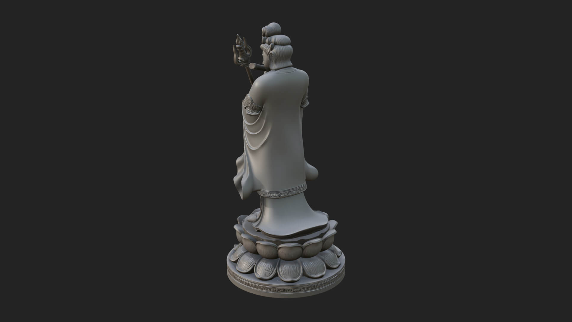 Standing Bodhisattva Statue Design 9 3D Print Model 3D Model