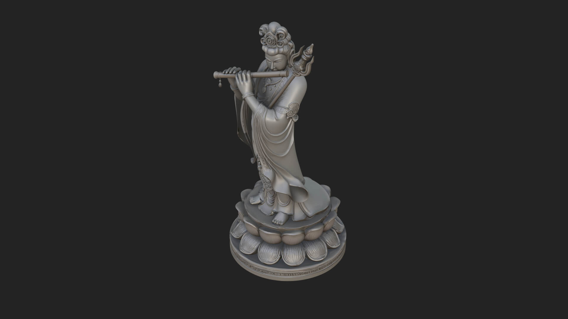 Standing Bodhisattva Statue Design 9 3D Print Model 3D Model