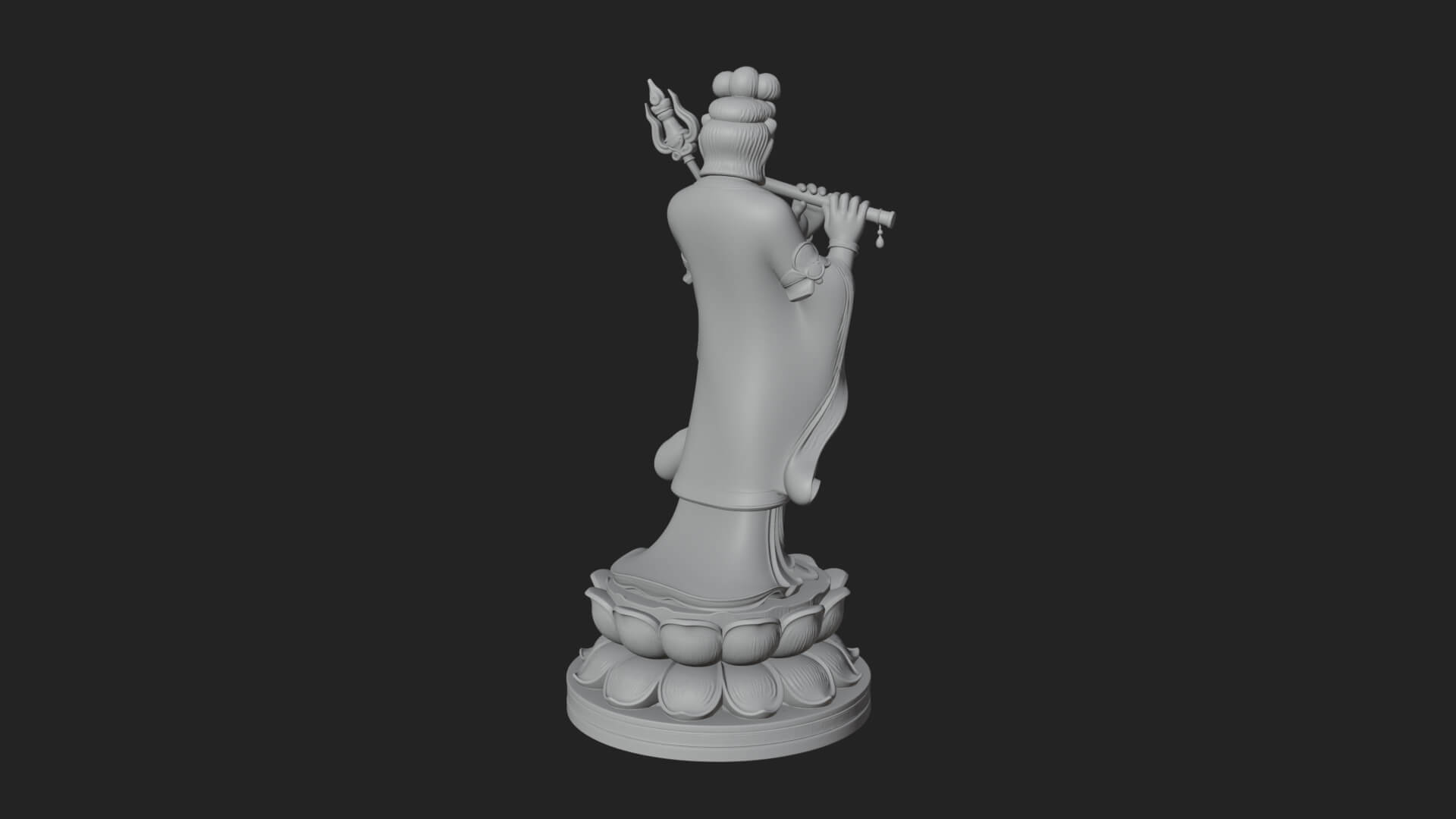 Standing Bodhisattva Statue Design 9 3D Print Model 3D Model