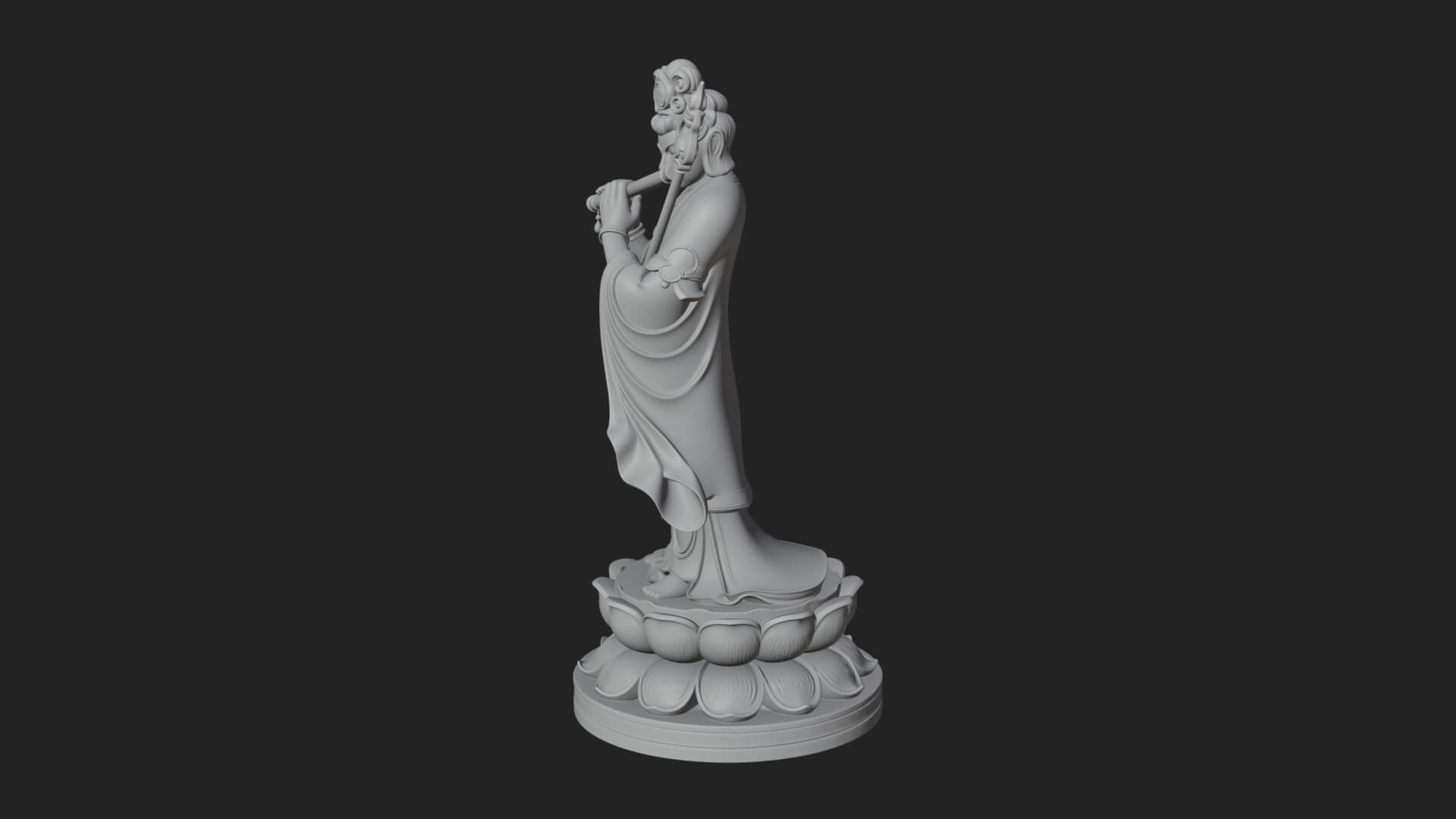 Standing Bodhisattva Statue Design 9 3D Print Model 3D Model