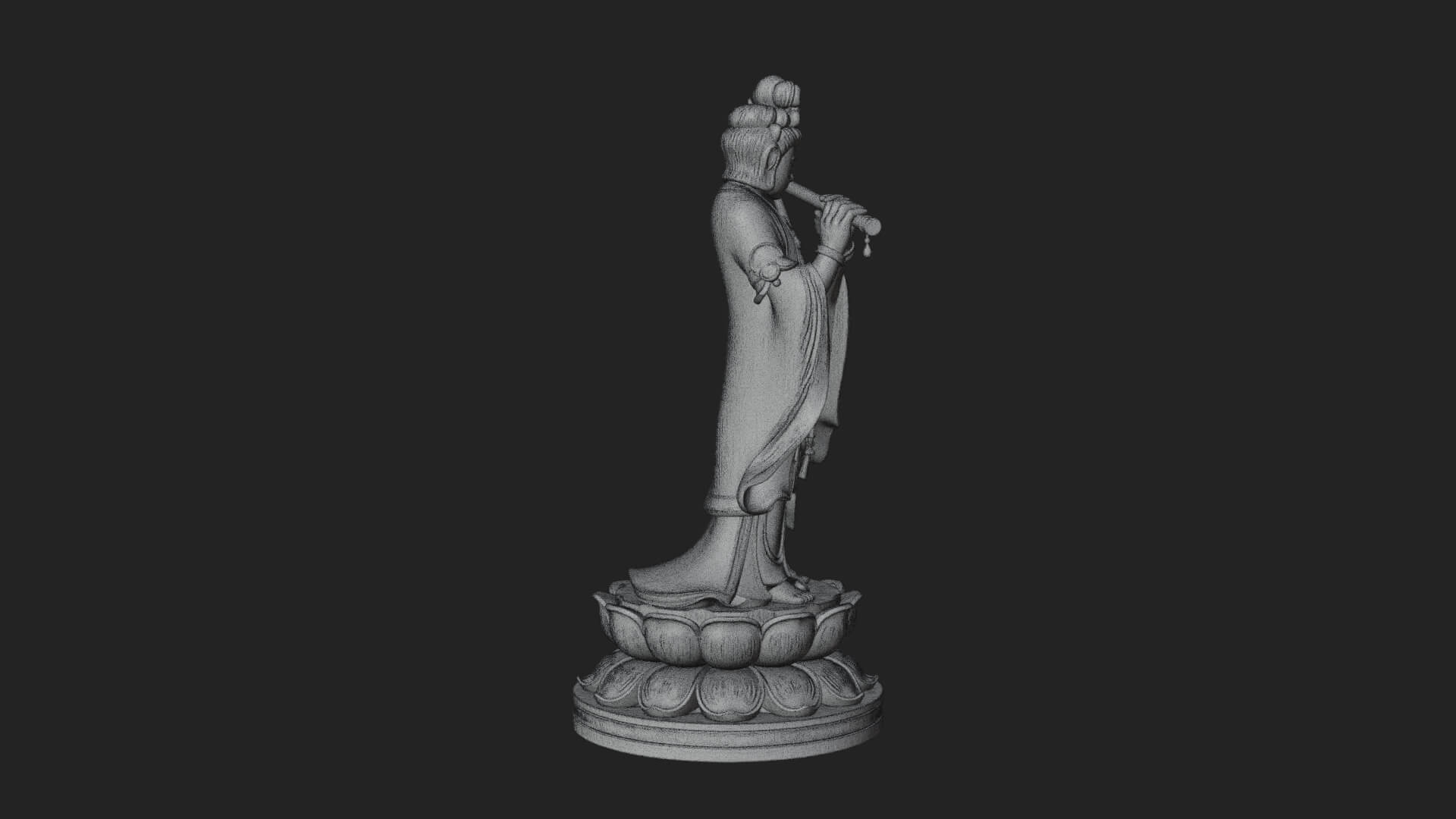 Standing Bodhisattva Statue Design 9 3D Print Model 3D Model