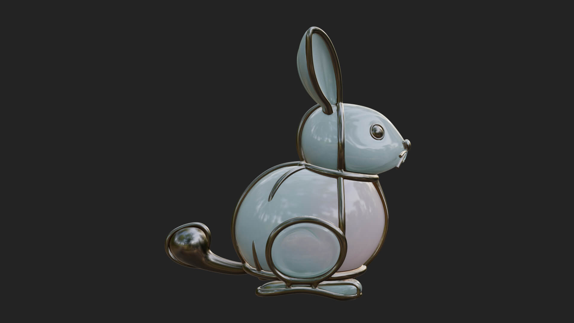 Standing Easter Bunny Statue Design 5 3D Print Model 3D Model
