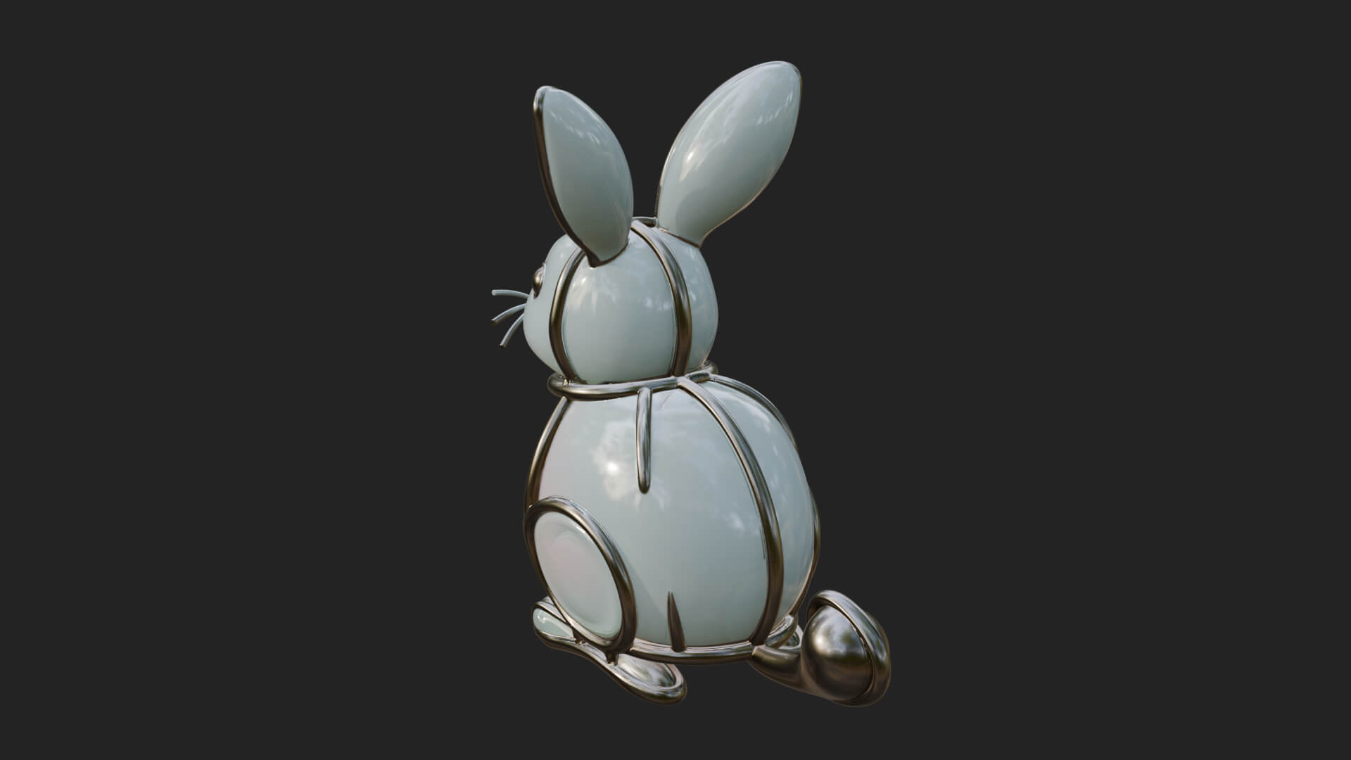 Standing Easter Bunny Statue Design 5 3D Print Model 3D Model