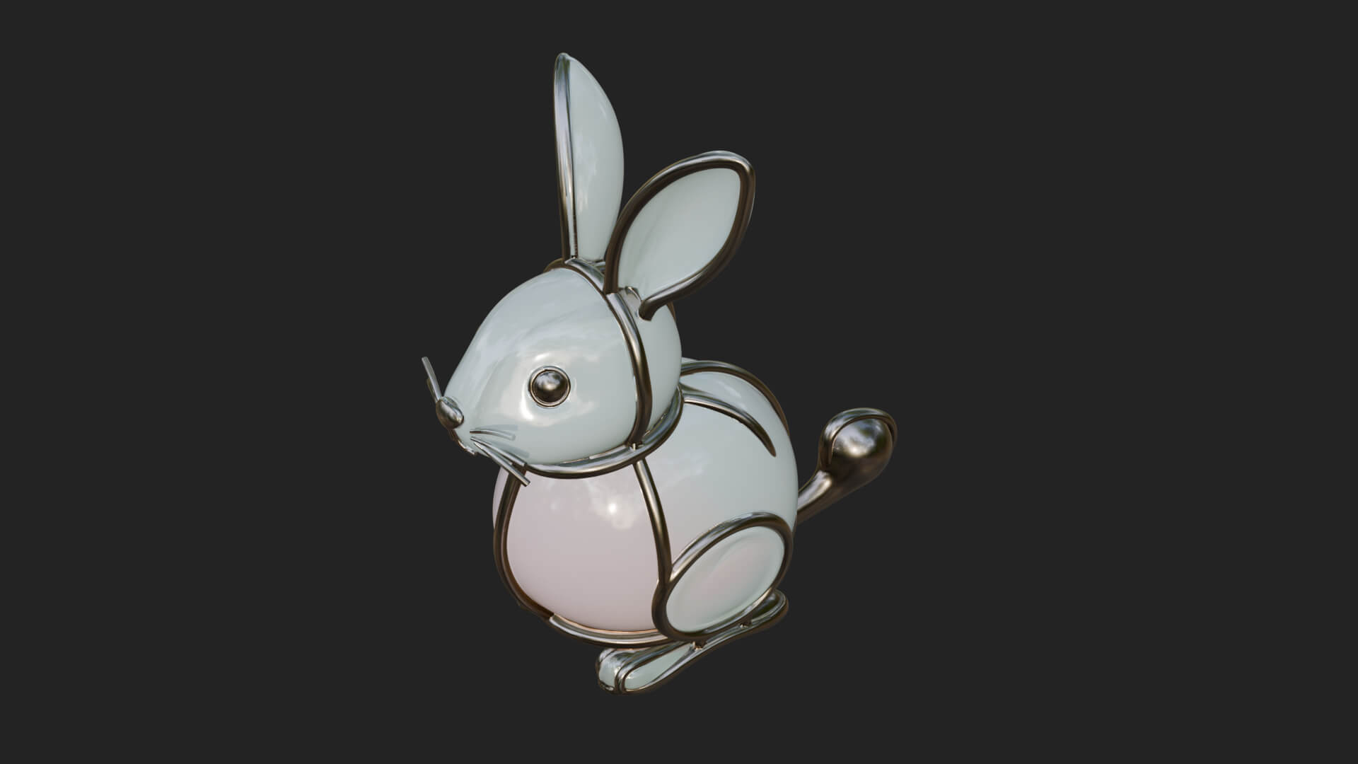 Standing Easter Bunny Statue Design 5 3D Print Model 3D Model