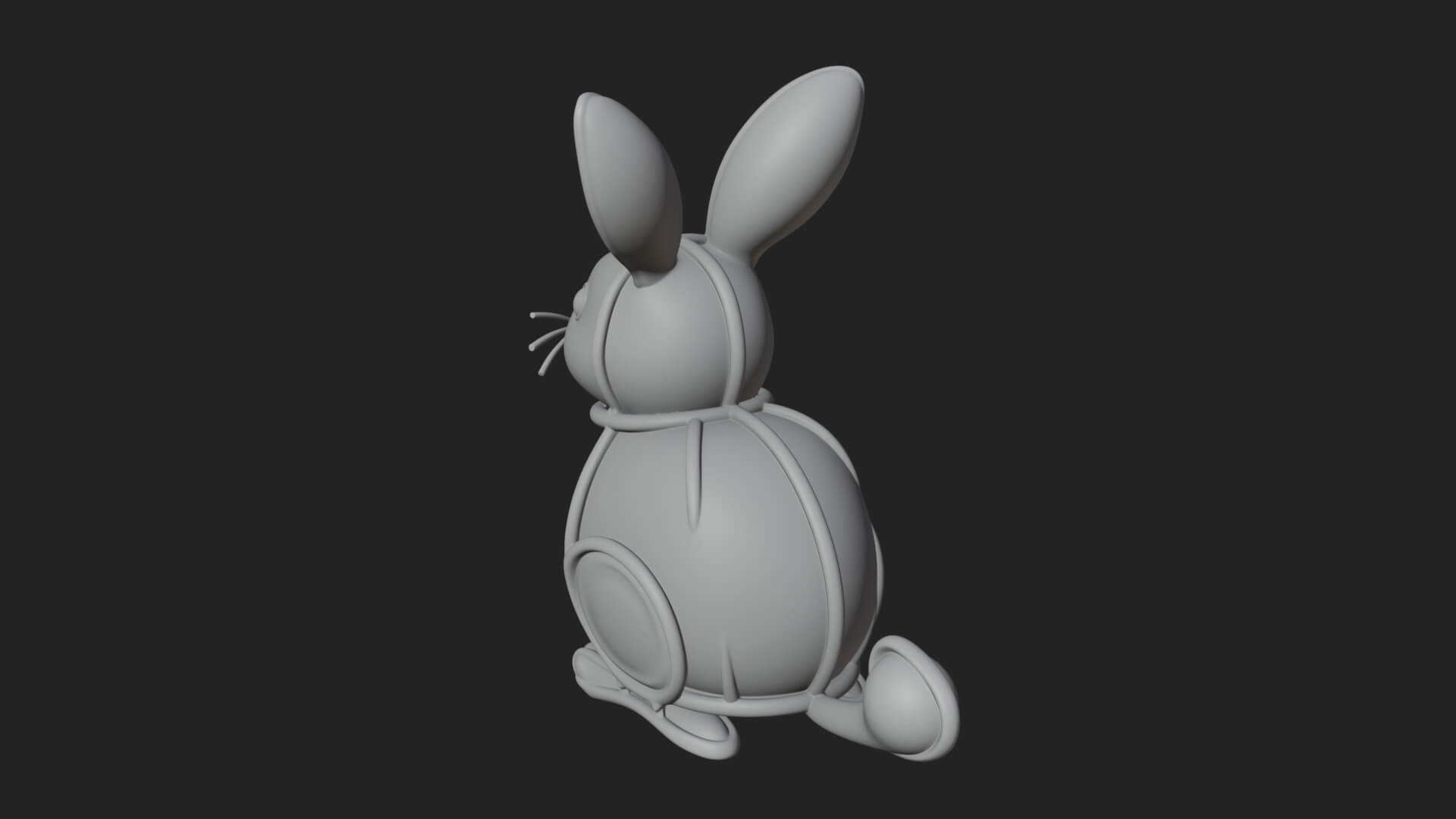 Standing Easter Bunny Statue Design 5 3D Print Model 3D Model