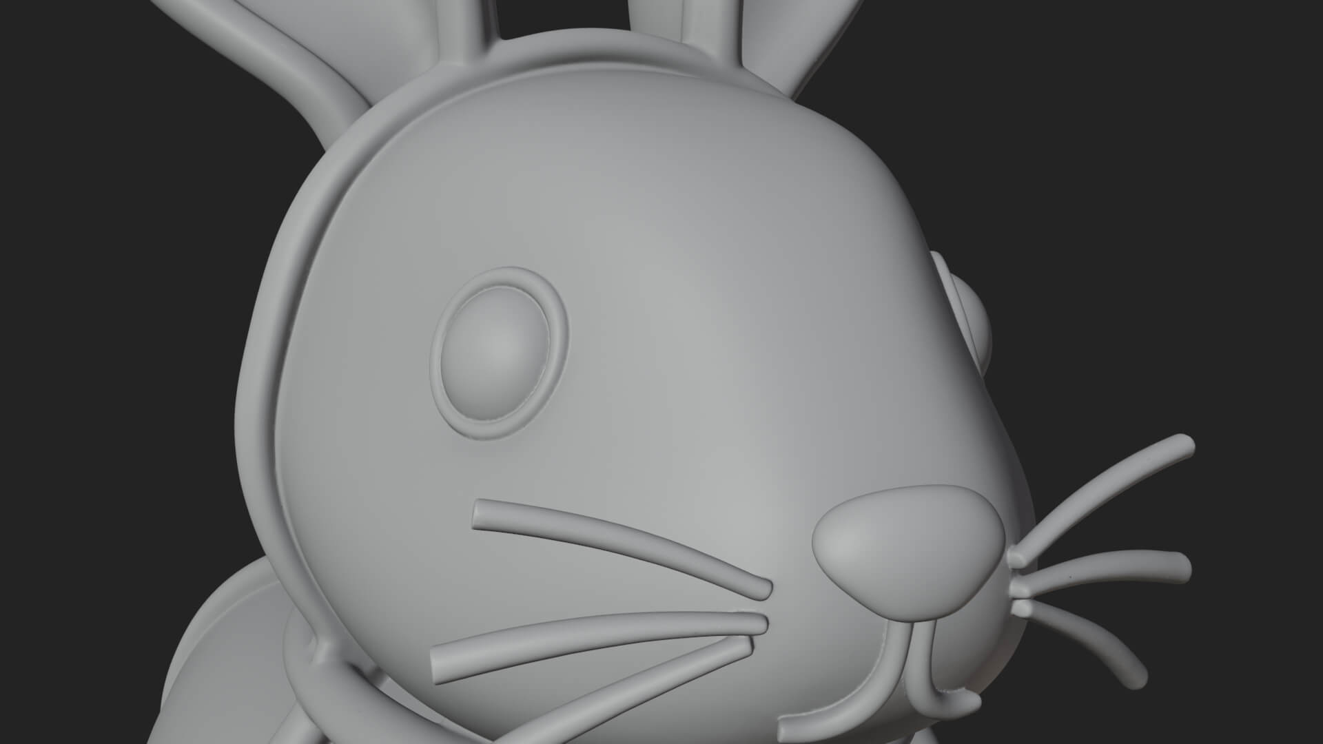 Standing Easter Bunny Statue Design 5 3D Print Model 3D Model