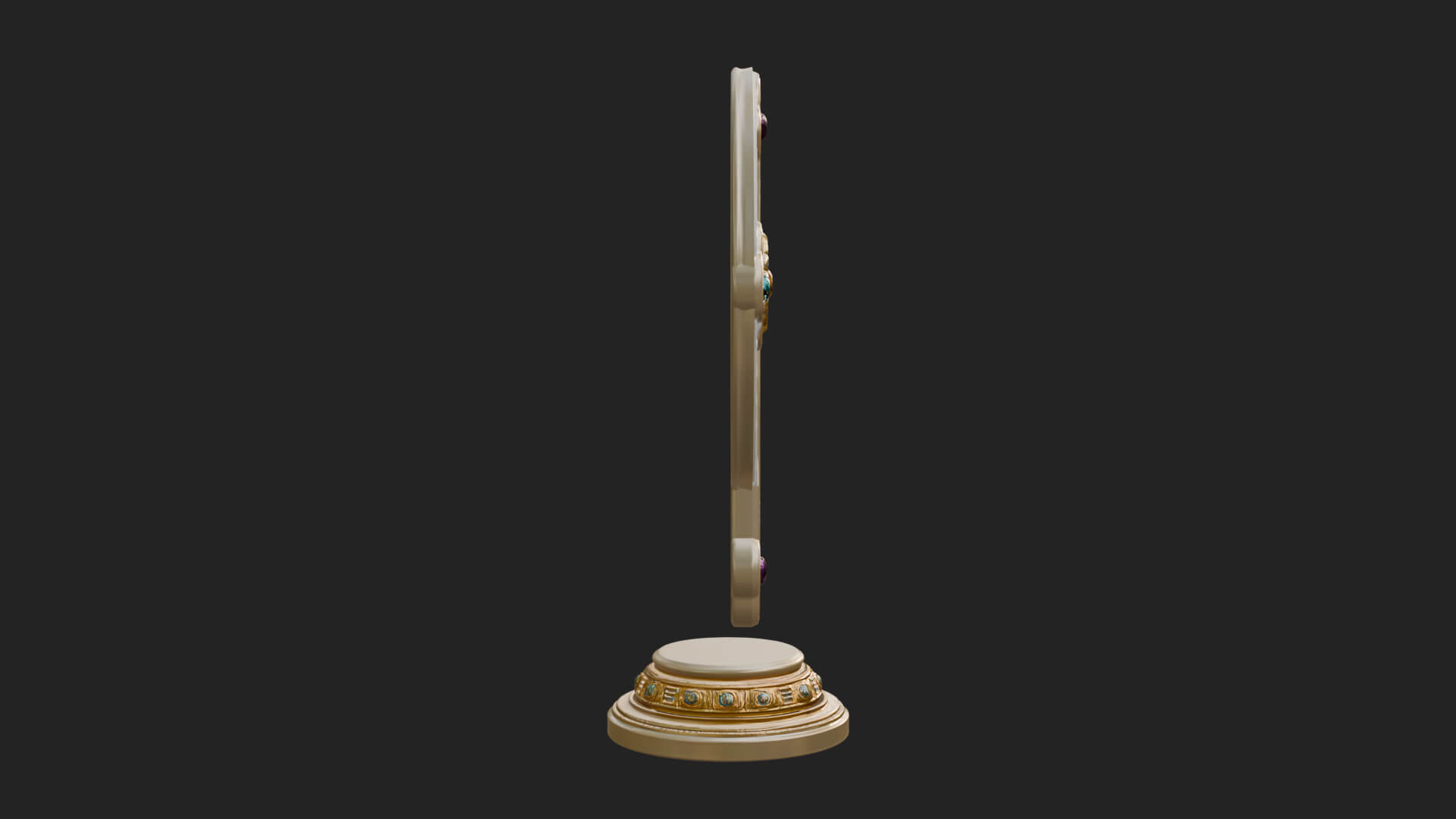 Standing Gem Cross Model Design 1 3D Print Model 3D Model