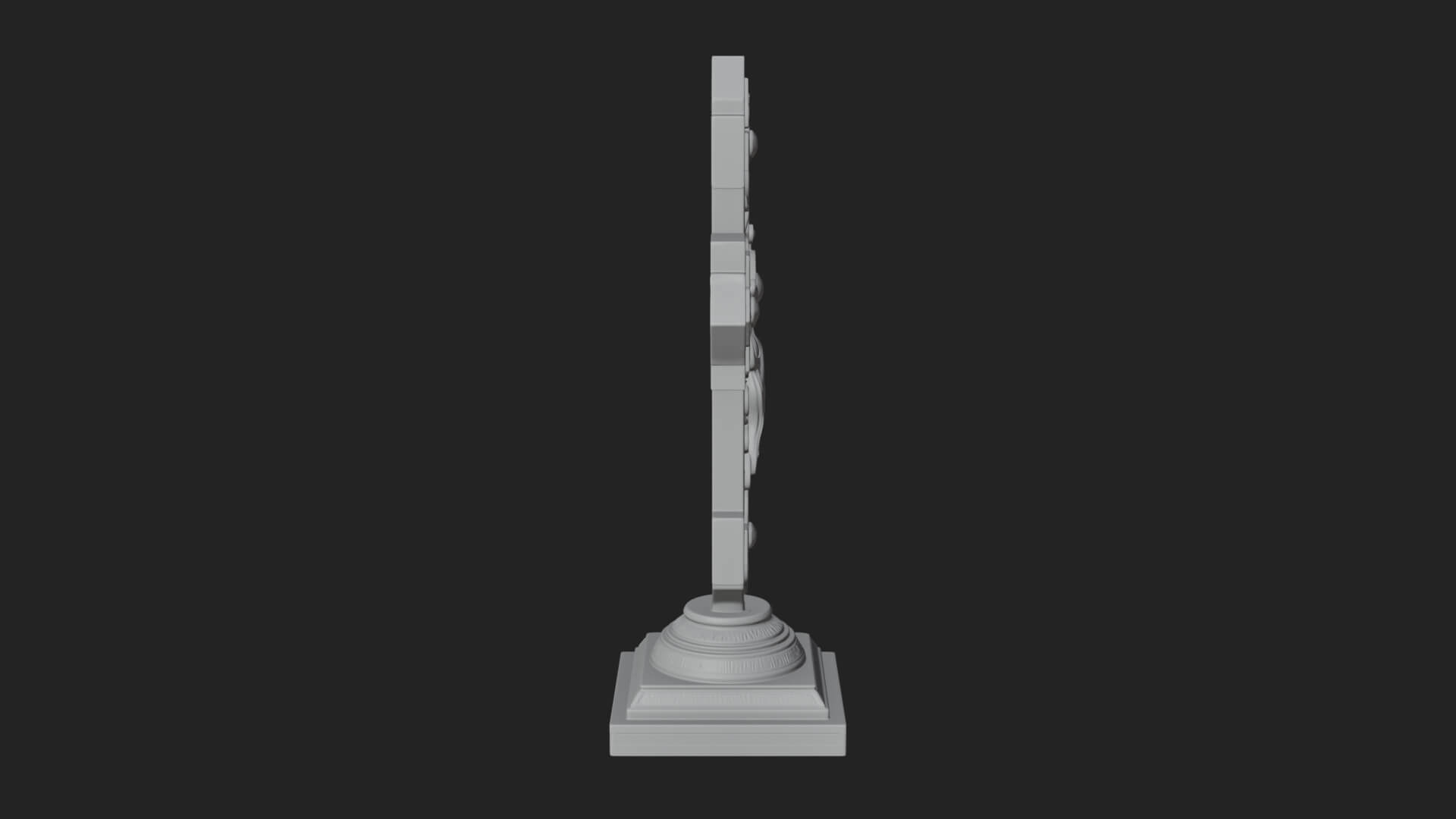 Standing Gem Cross Model Design 10 3D Print Model 3D Model