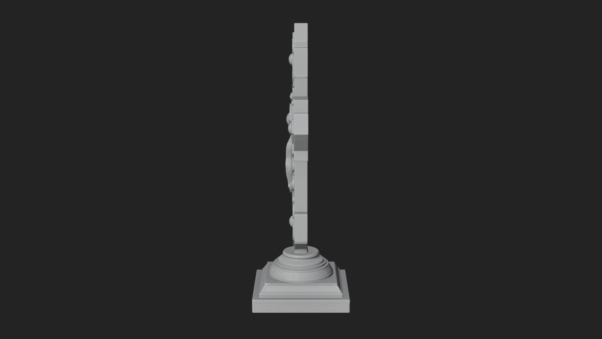 Standing Gem Cross Model Design 10 3D Print Model 3D Model