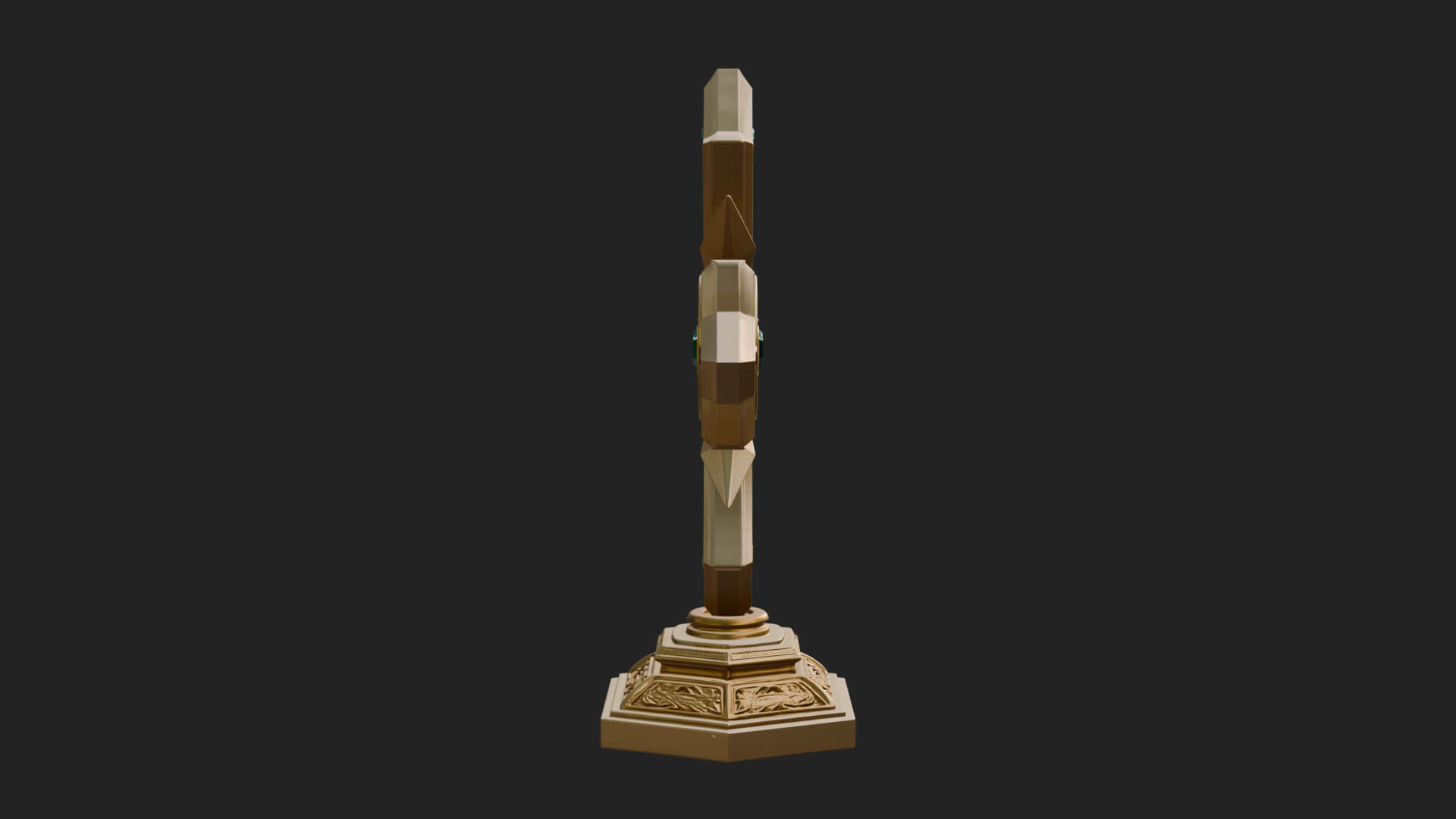 Standing Gem Cross Model Design 11 3D Print Model 3D Model