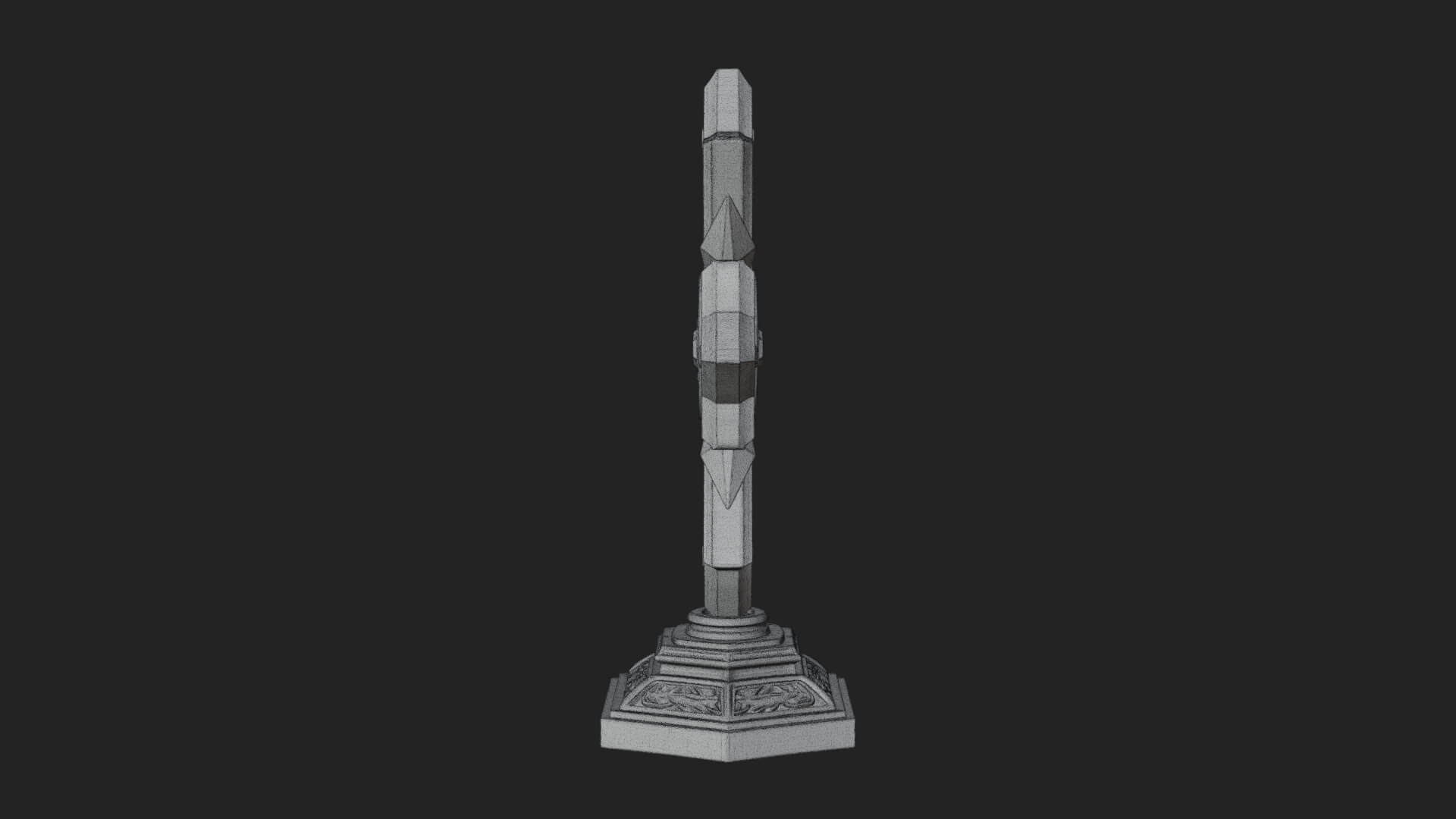 Standing Gem Cross Model Design 11 3D Print Model 3D Model