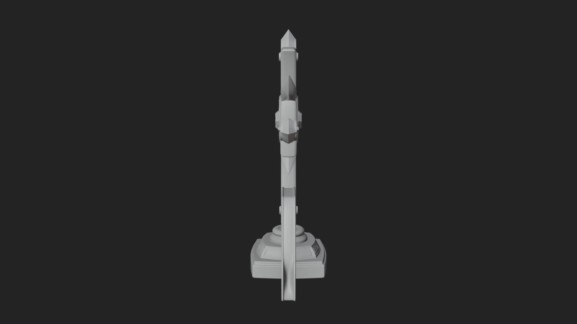 Standing Gem Cross Model Design 12 3D Print Model 3D Model