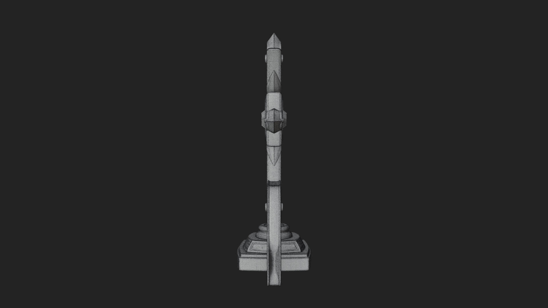 Standing Gem Cross Model Design 12 3D Print Model 3D Model
