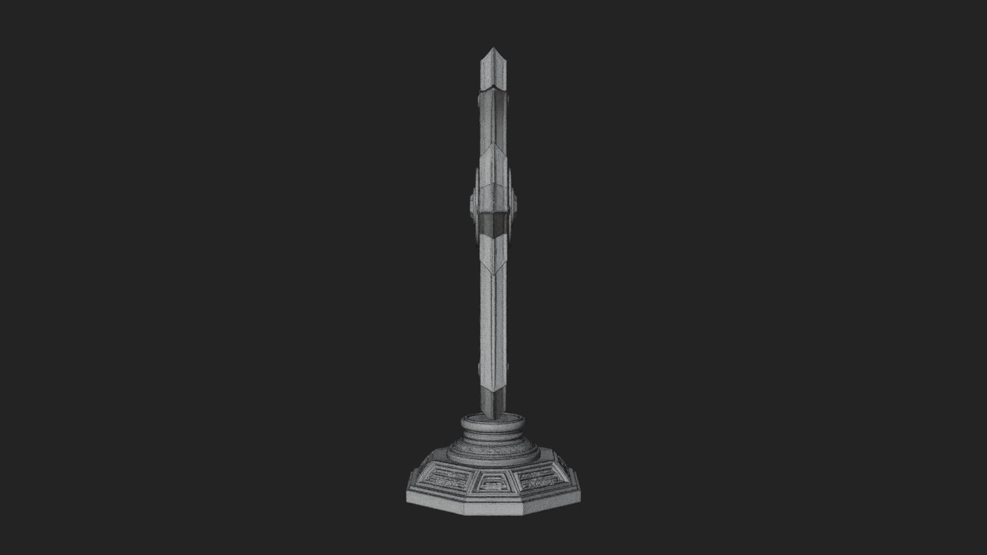 Standing Gem Cross Model Design 13 3D Print Model 3D Model