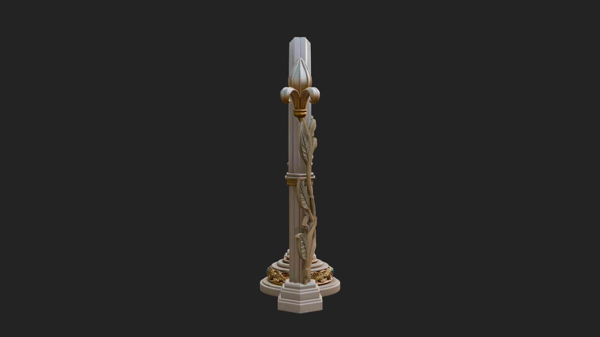 Standing Gem Cross Model Design 15 3D Print Model 3D Model