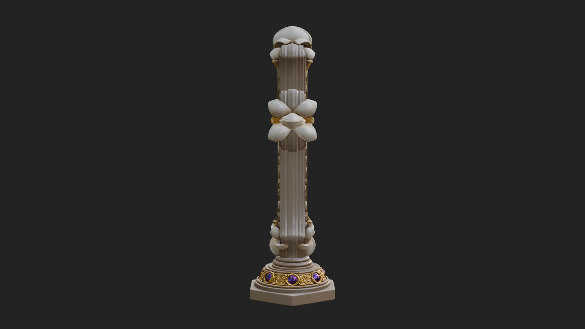 Standing Gem Cross Model Design 16 3D Print Model 3D Model