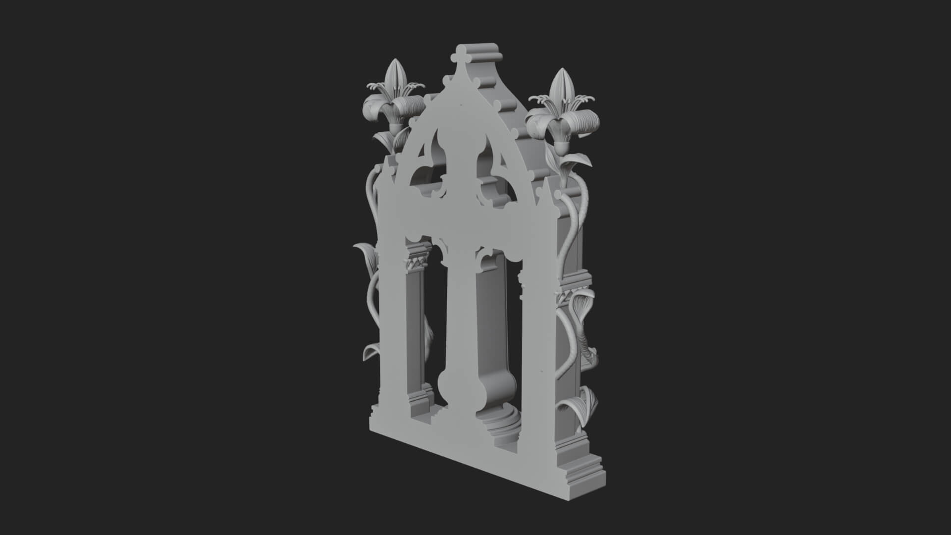 Standing Gem Cross Model Design 18 3D Print Model 3D Model