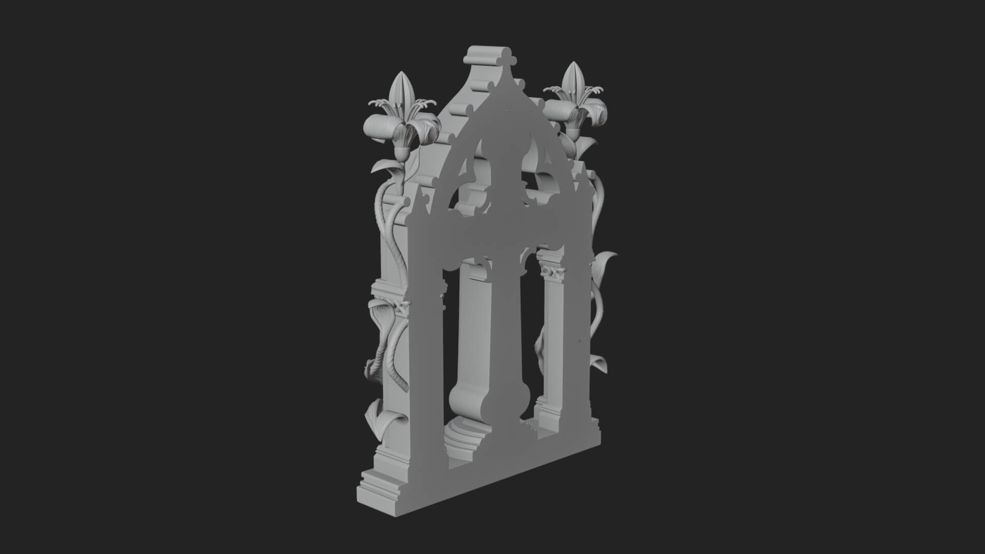 Standing Gem Cross Model Design 18 3D Print Model 3D Model