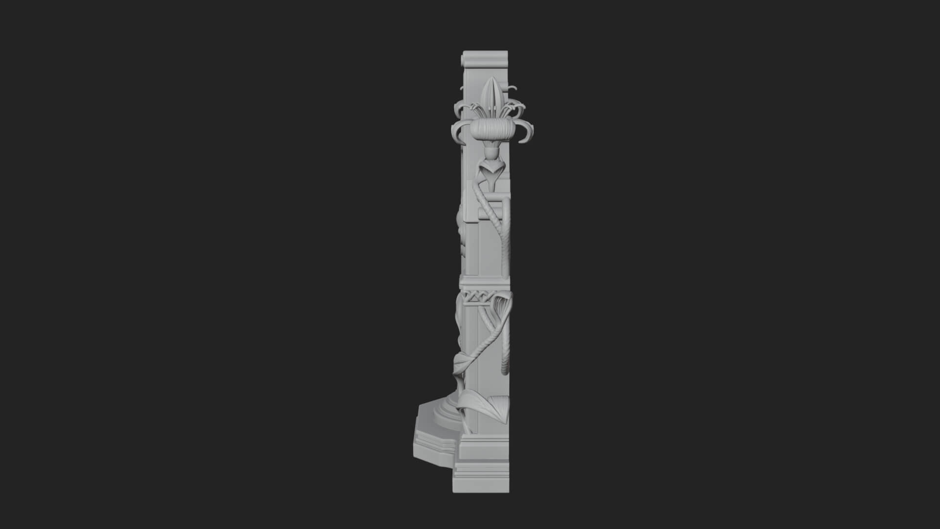 Standing Gem Cross Model Design 18 3D Print Model 3D Model