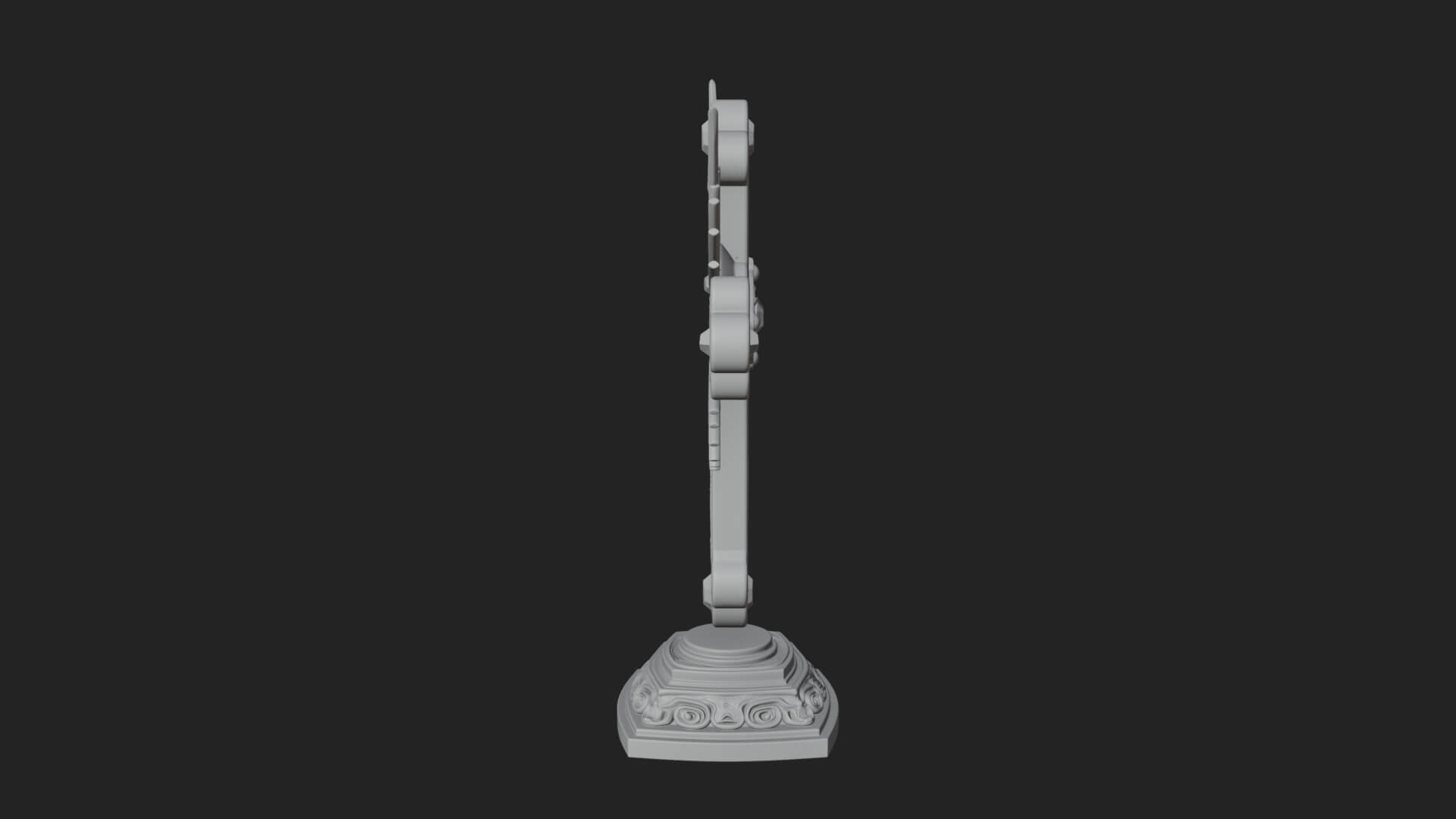 Standing Gem Cross Model Design 2 3D Print Model 3D Model
