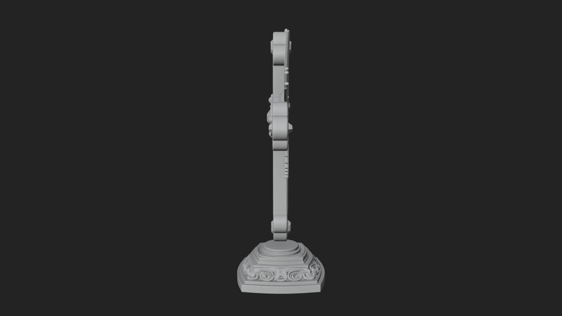 Standing Gem Cross Model Design 2 3D Print Model 3D Model