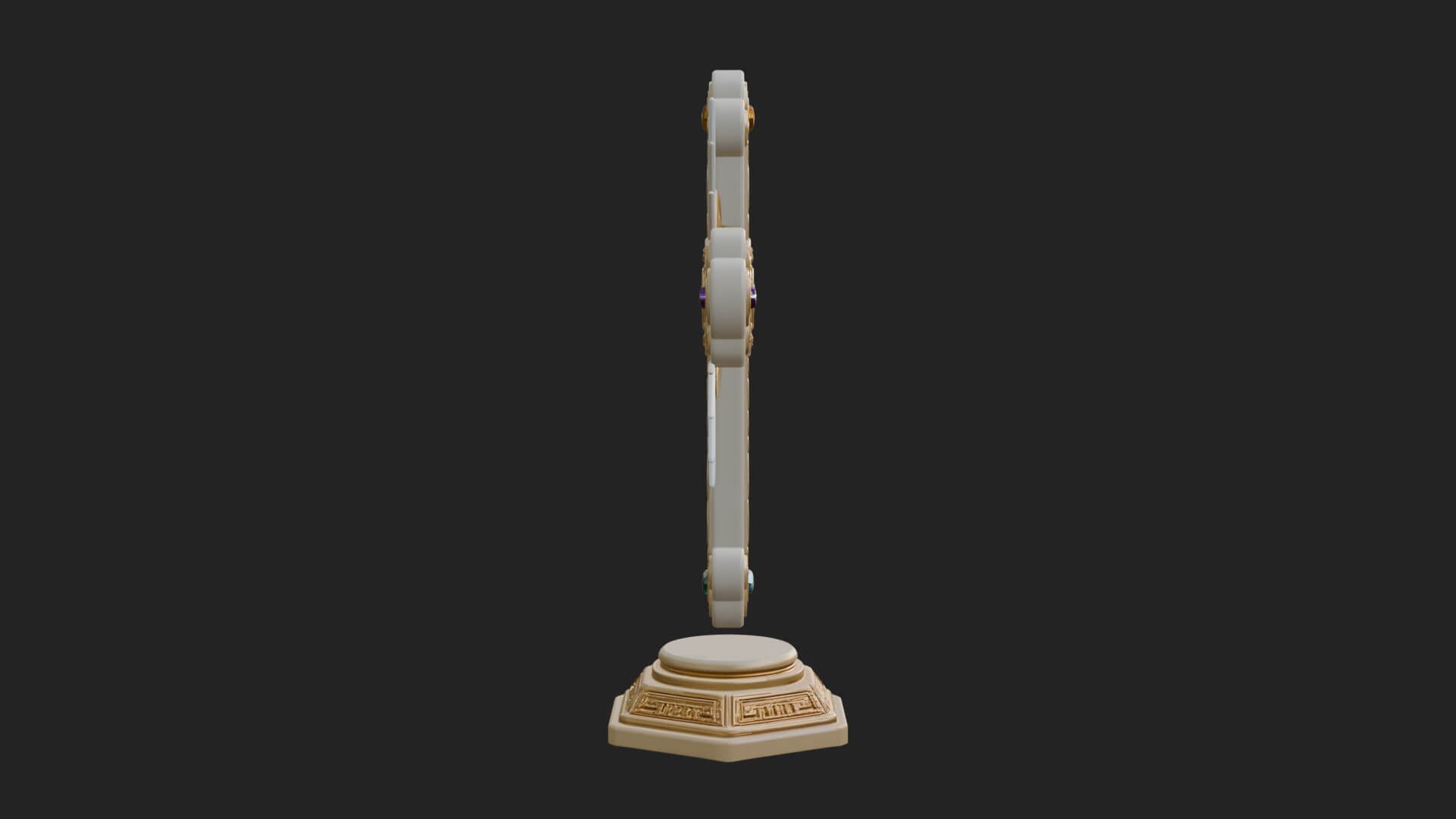 Standing Gem Cross Model Design 3 3D Print Model 3D Model