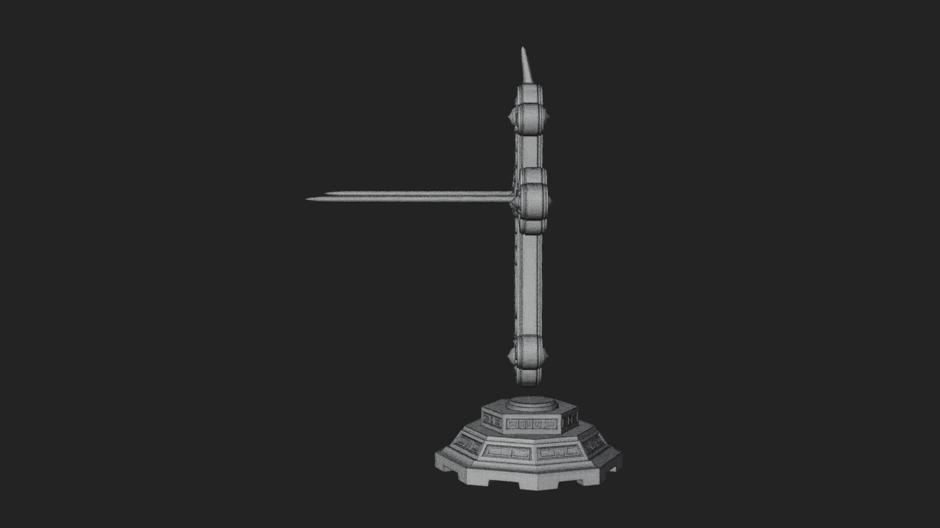 Standing Gem Cross Model Design 4 3D Print Model 3D Model