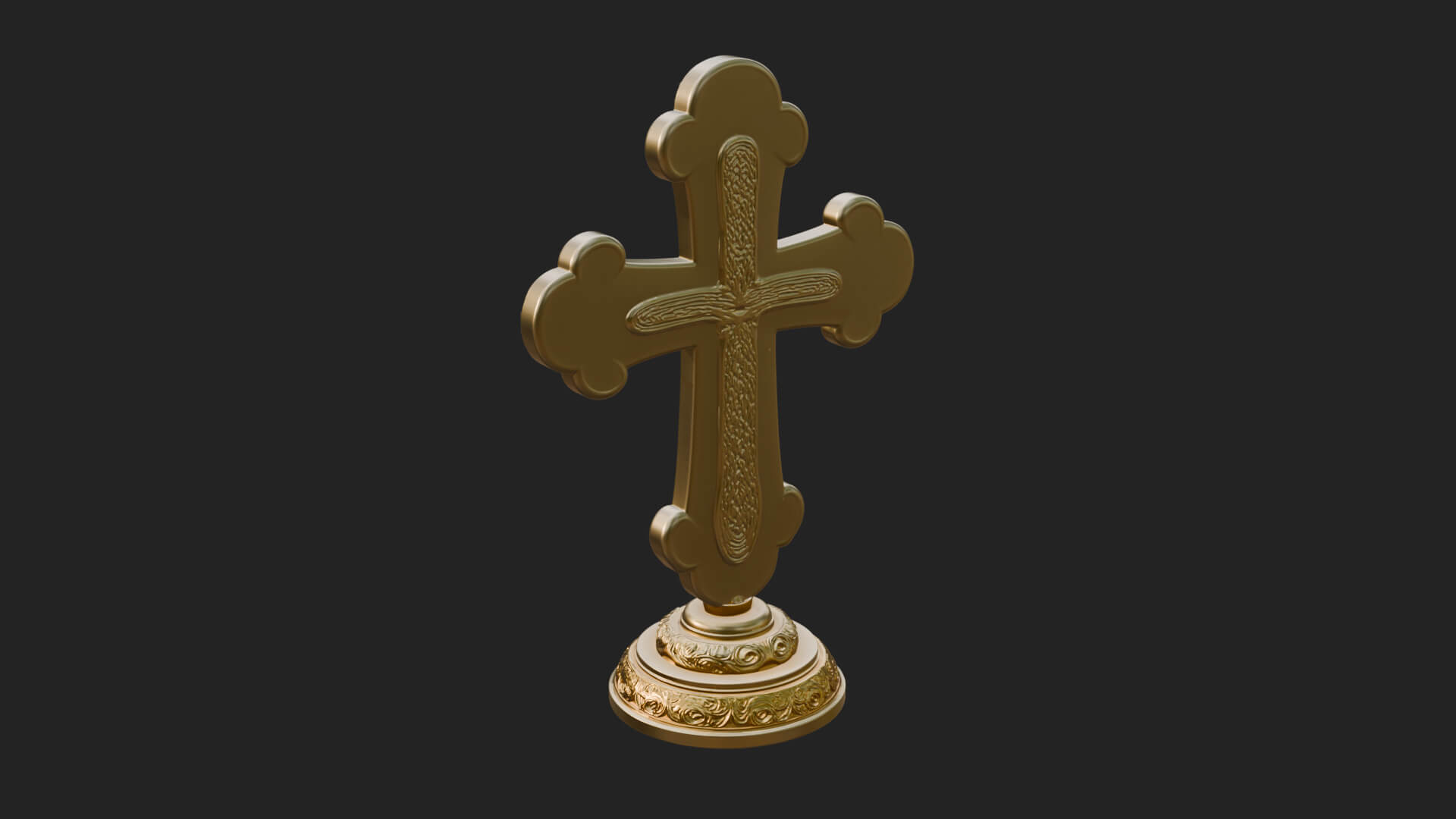 Standing Gem Cross Model Design 5 3D Print Model 3D Model
