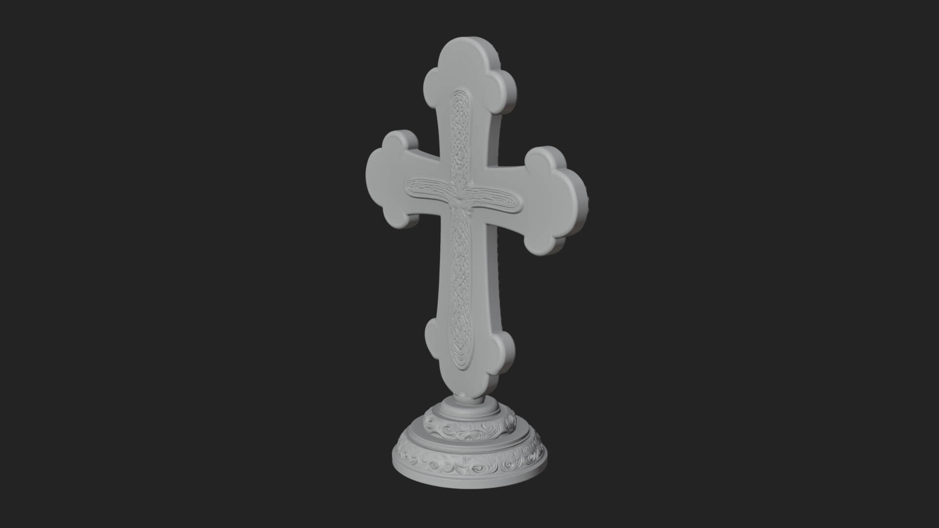 Standing Gem Cross Model Design 5 3D Print Model 3D Model