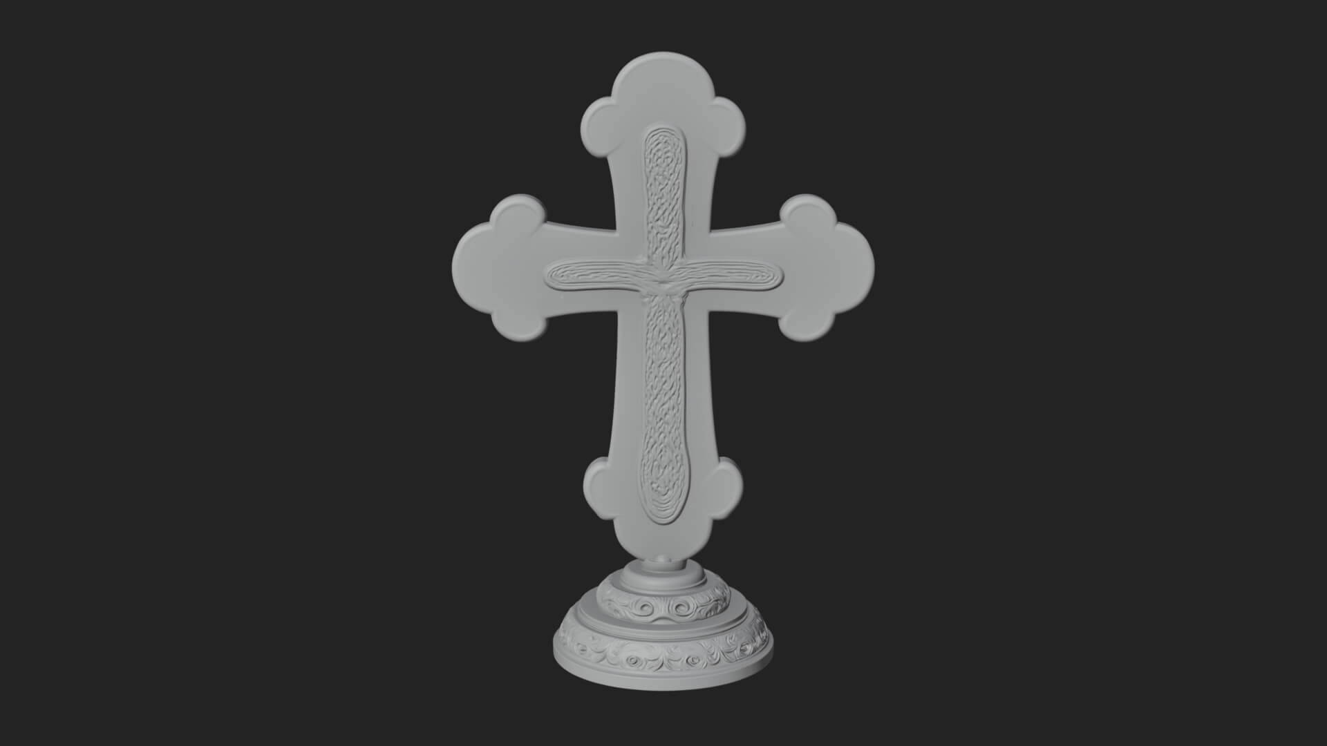 Standing Gem Cross Model Design 5 3D Print Model 3D Model