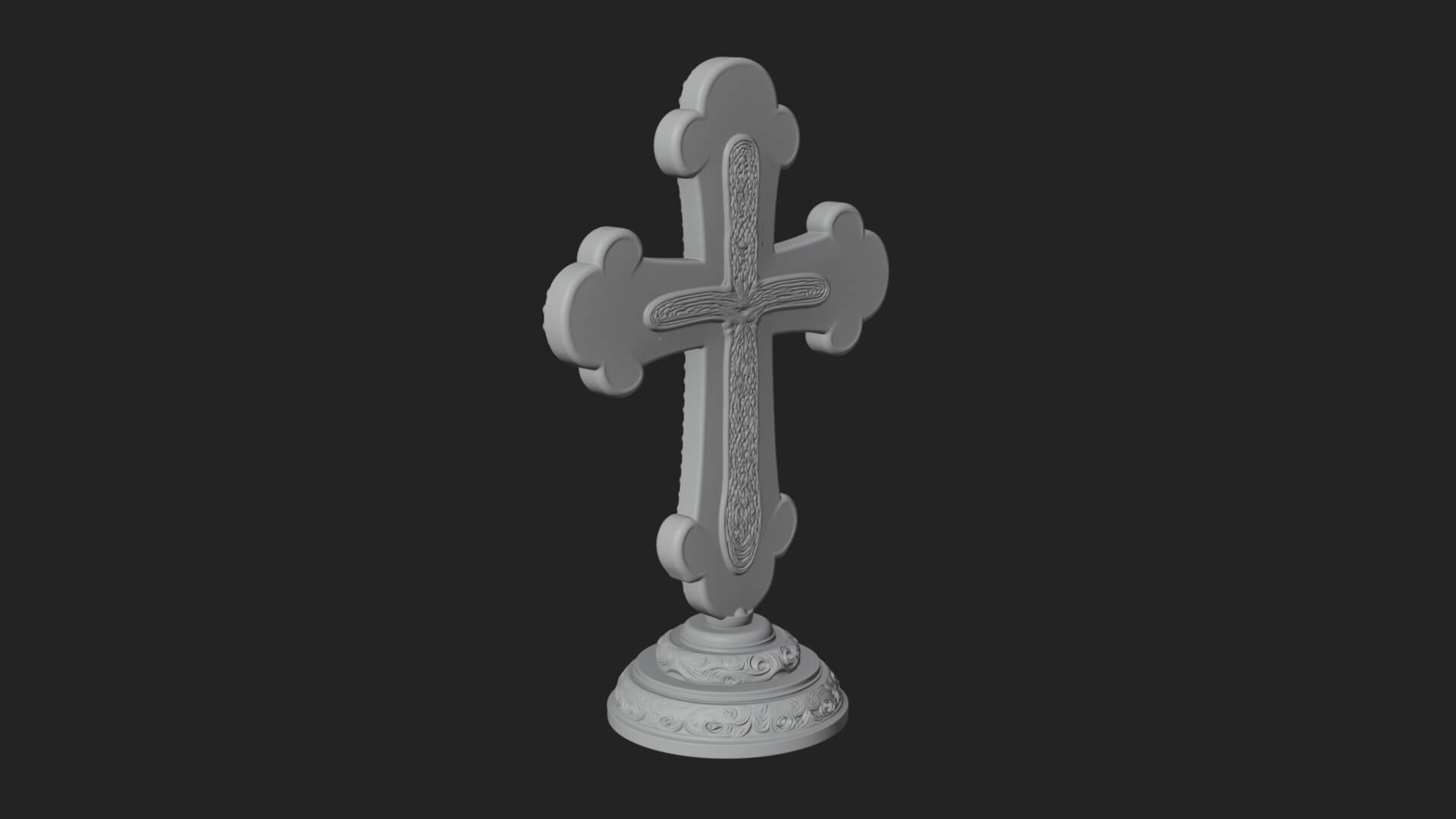 Standing Gem Cross Model Design 5 3D Print Model 3D Model