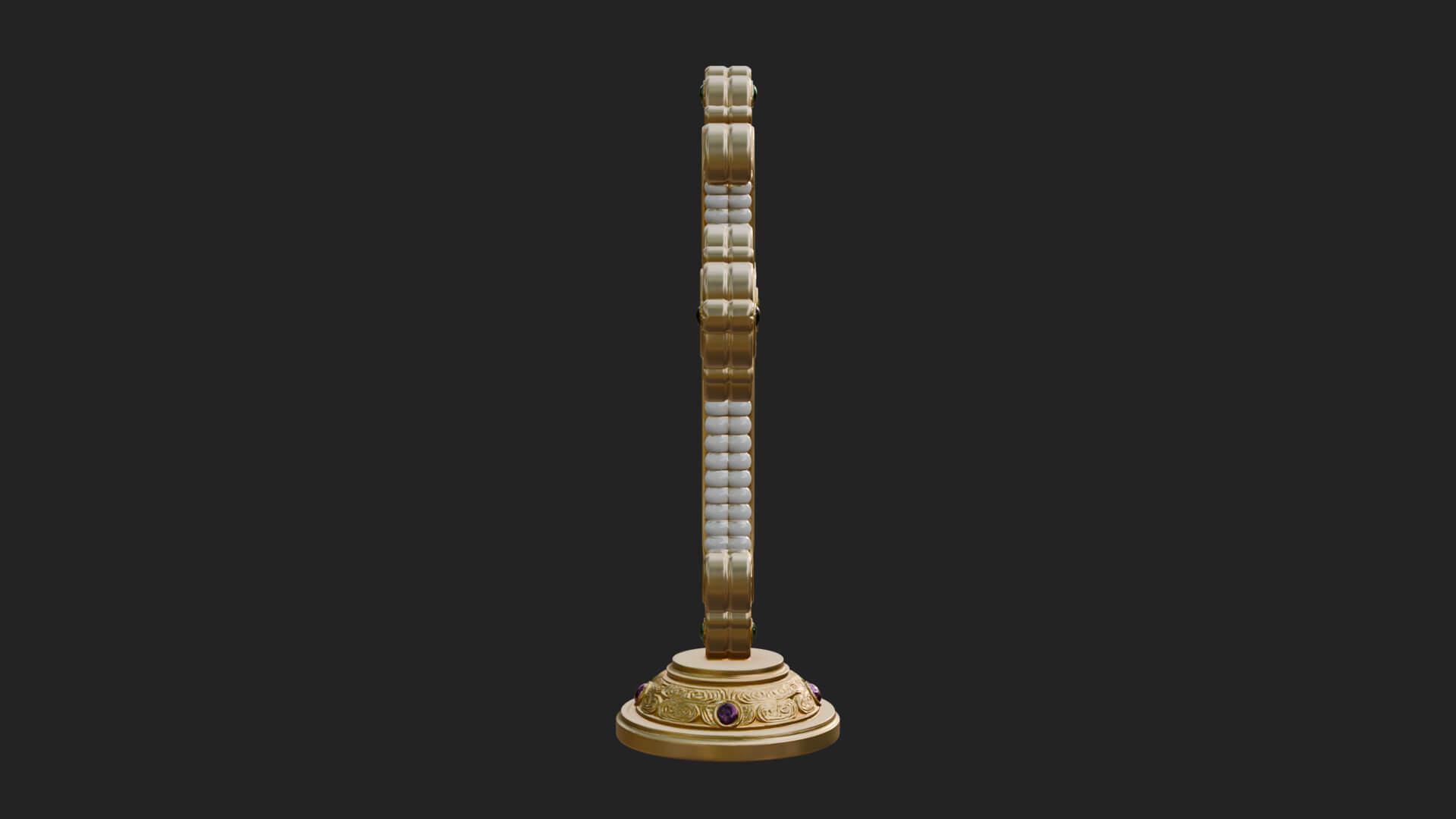 Standing Gem Cross Model Design 6 3D Print Model 3D Model