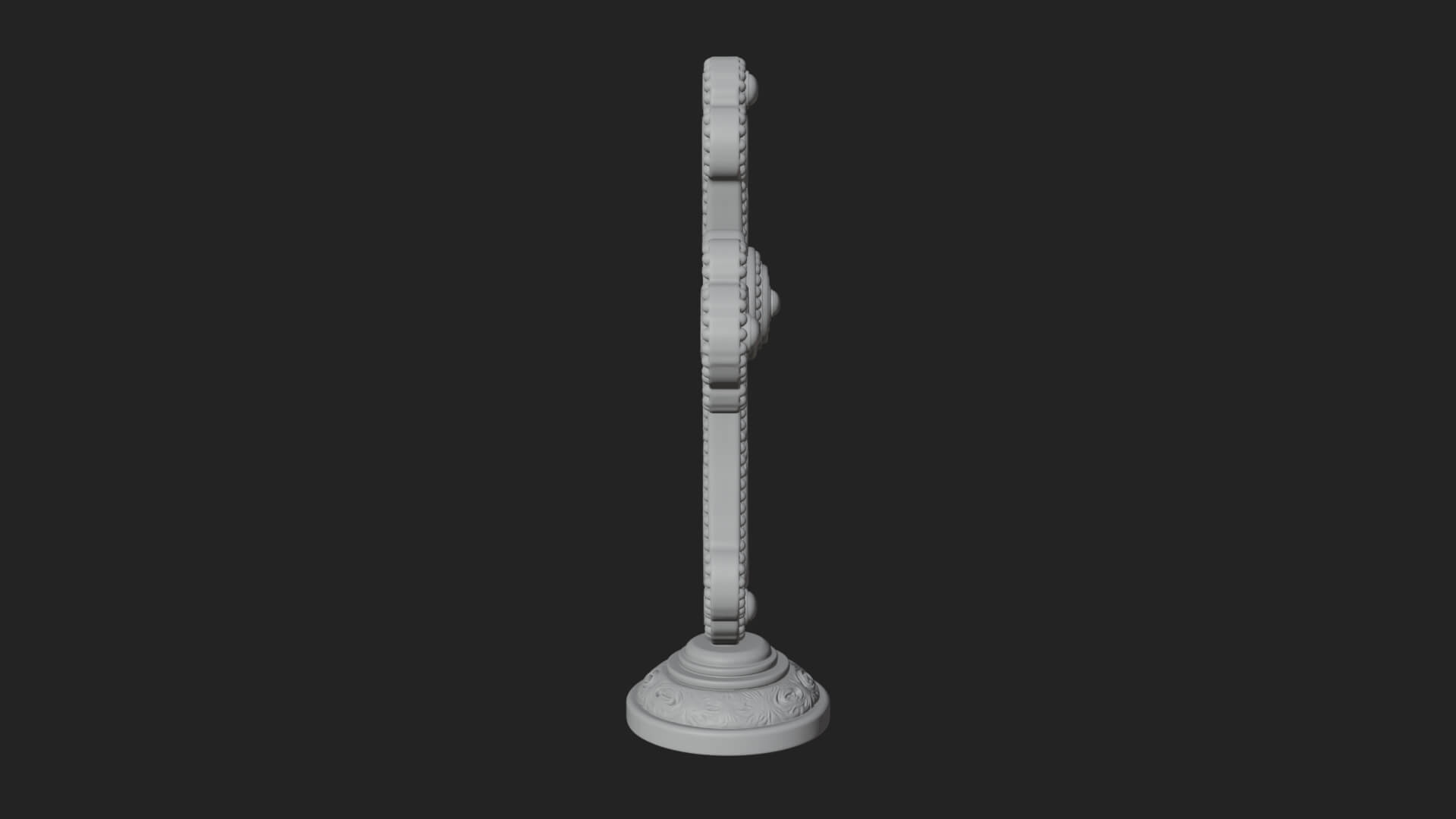 Standing Gem Cross Model Design 7 3D Print Model 3D Model