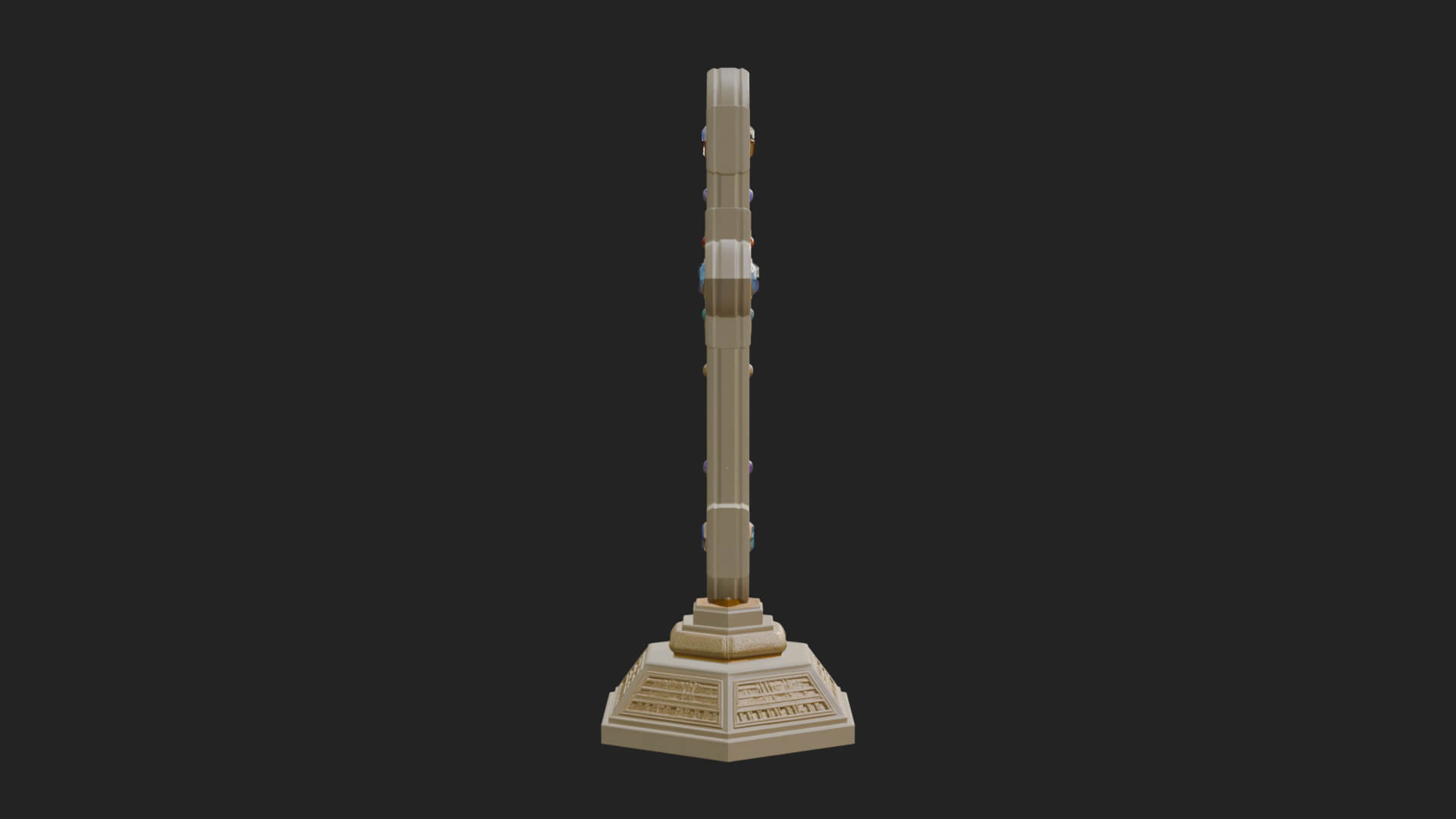 Standing Gem Cross Model Design 9 3D Print Model 3D Model