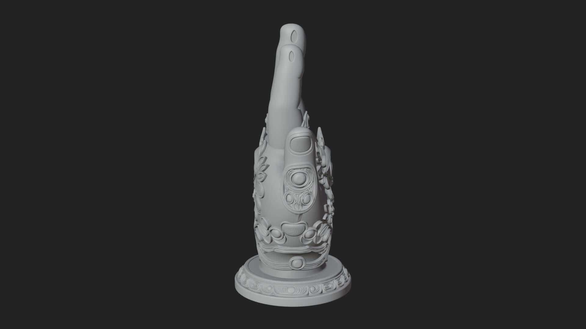 Standing Hamsa Hand Ornament Design 1 3D Print Model 3D Model