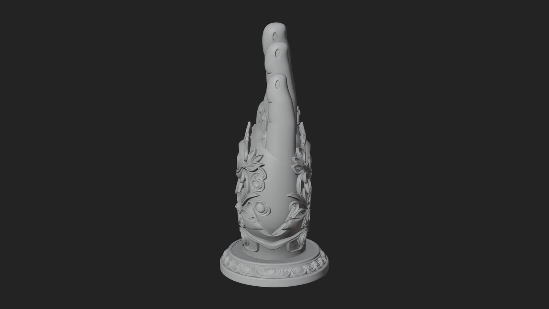Standing Hamsa Hand Ornament Design 1 3D Print Model 3D Model